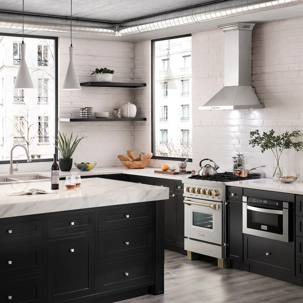 ZLINE Autograph Edition 24 in. 2.8 cu. ft. Legacy Dual Fuel Range with 4 Burner Gas Cooktop and Electric Convection Oven in Satin Stainless Steel and Polished Gold Accents, Open Box-Great Condition - Image 3
