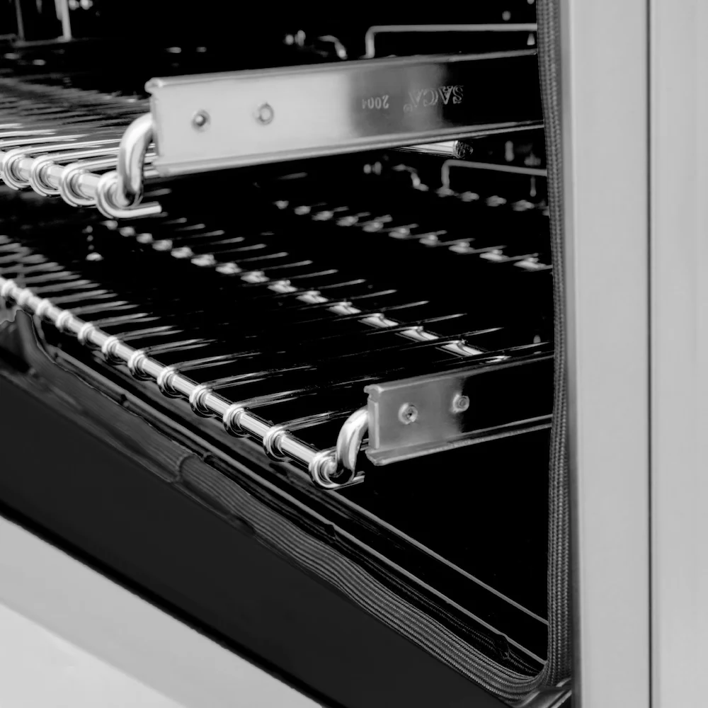 ZLINE Autograph Edition 24 in. 2.8 cu. ft. Legacy Dual Fuel Range with 4 Burner Gas Cooktop and Electric Convection Oven in Stainless Steel and Matte Black Accents, Open Box-Great Condition - Image 10