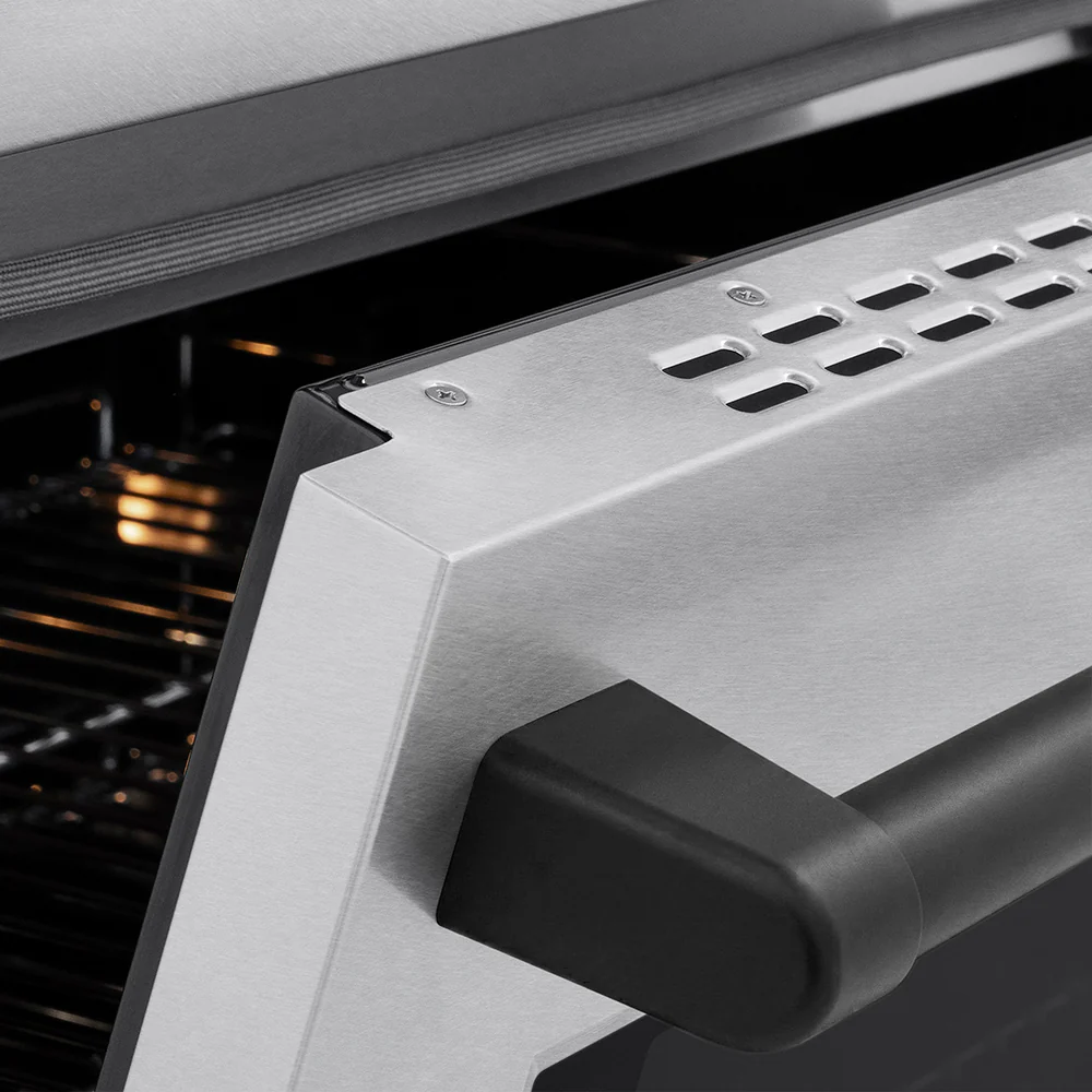ZLINE Autograph Edition 24 in. 3.2 cu. ft. Paramount Induction Range with 3 Element Cooktop and Electric Convection Oven in Satin Stainless Steel with Matte Black Accents (SINRSZ-24-MB) - Image 7