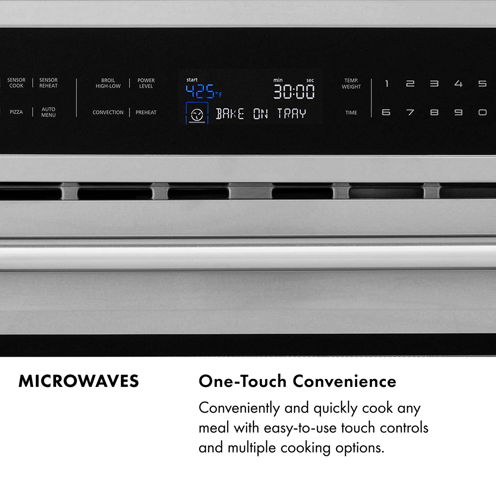 ZLINE Autograph Edition 24 in. 1.2 cu. ft. Built-in Microwave Drawer with a Traditional Handle in Stainless Steel and Champagne Bronze Accents (MWDZ-1-H-CB) - Image 19