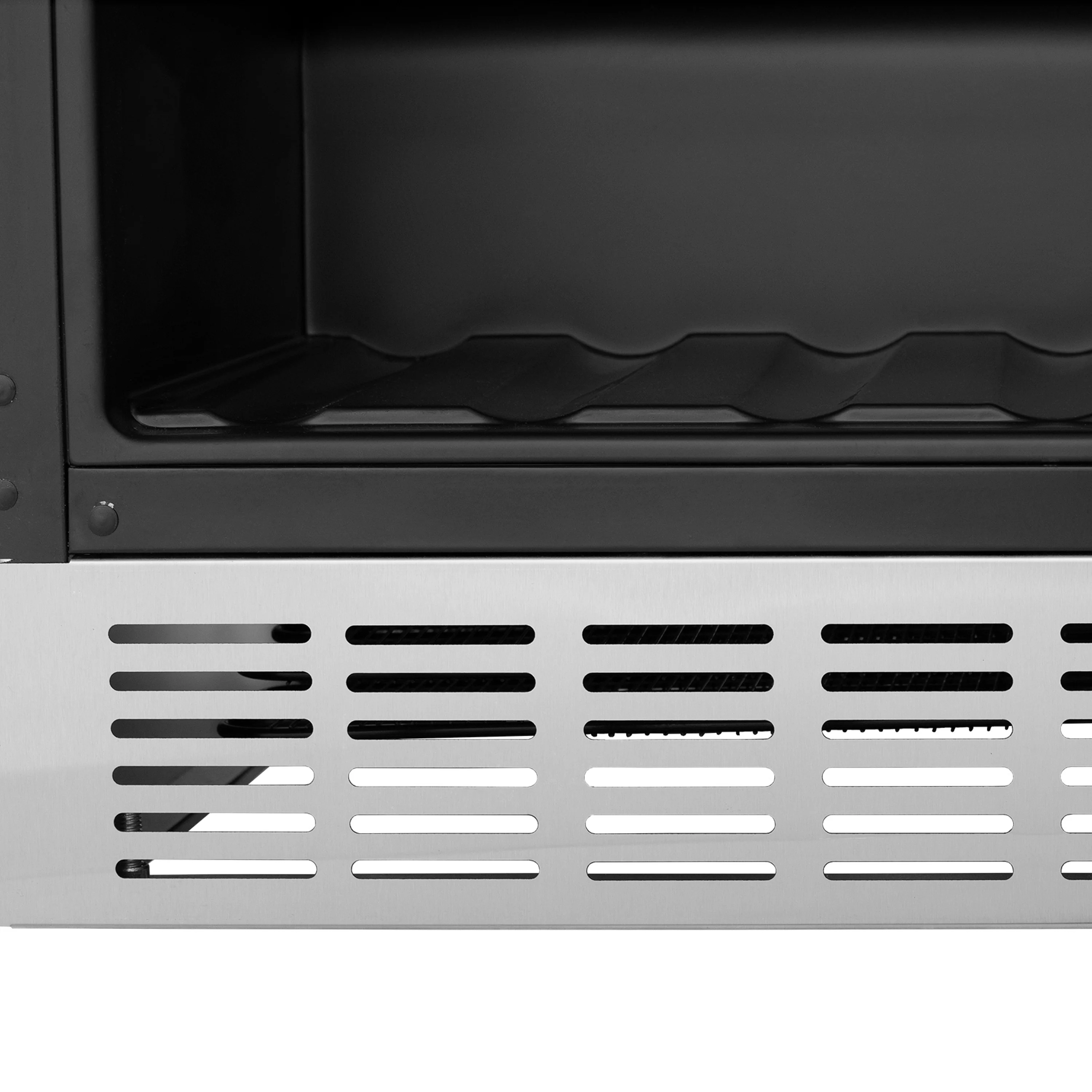 ZLINE 24" Autograph Edition 154 Can Beverage Cooler Fridge with Adjustable Shelves in Stainless Steel with Matte Black Accents (RBVZ-US-24-MB) - Image 7