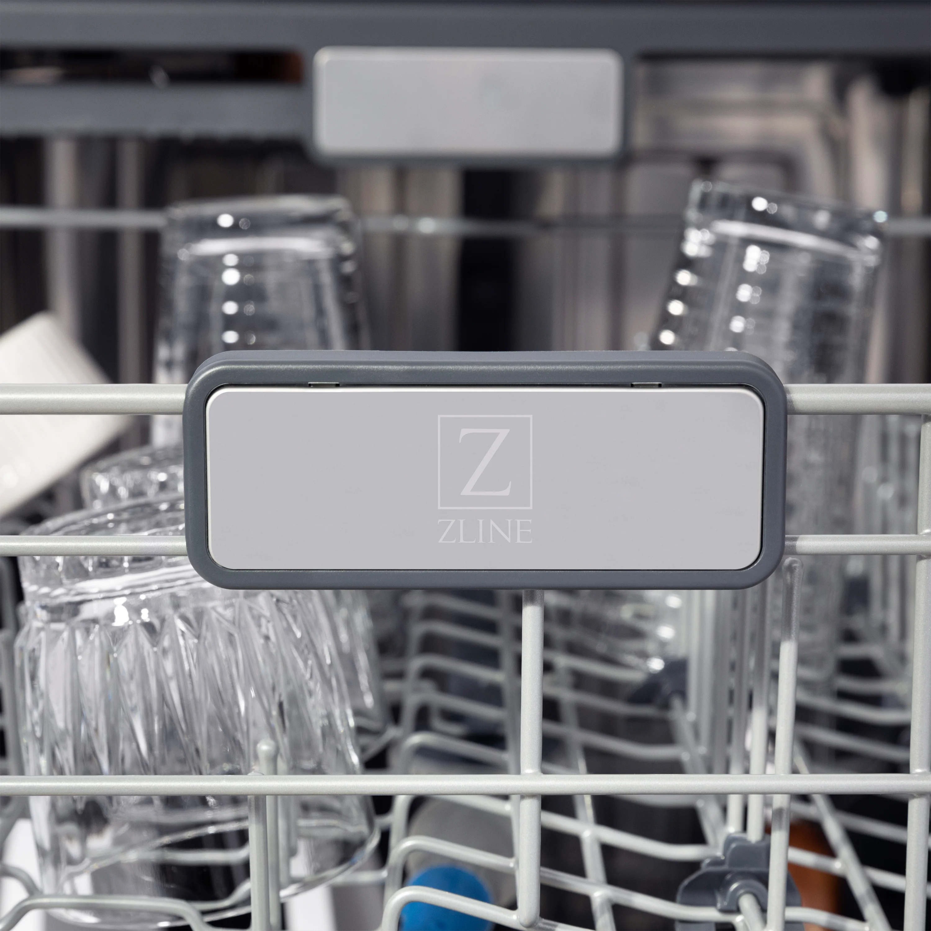 ZLINE Autograph Edition 24" Monument Series 3rd Rack Top Touch Control Tall Tub Dishwasher in Black Matte with Polished Gold Handle, 45dBa (DWMTZ-BLM-24-G) - Image 9