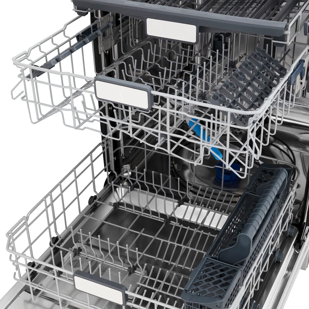 ZLINE Autograph Edition 24 in. Monument Series 3rd Rack Top Touch Control Tall Tub Dishwasher in Black Stainless Steel with Champagne Bronze Handle, 45dBa (DWMTZ-BS-24-CB) - Image 9