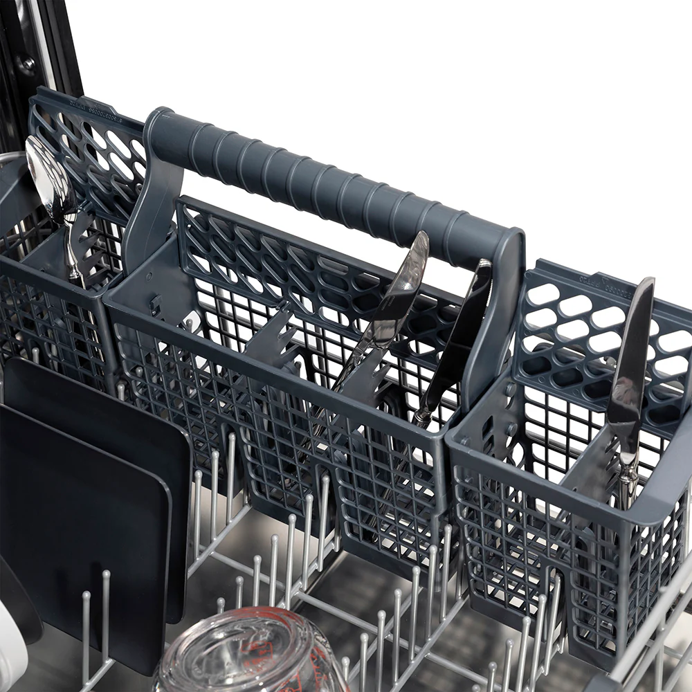 ZLINE Autograph Edition 24 in. Monument Series 3rd Rack Top Touch Control Tall Tub Dishwasher in Black Stainless Steel with Champagne Bronze Helix Handle, 45dBa (DWMTZ-BS-24-KCB) - Image 9