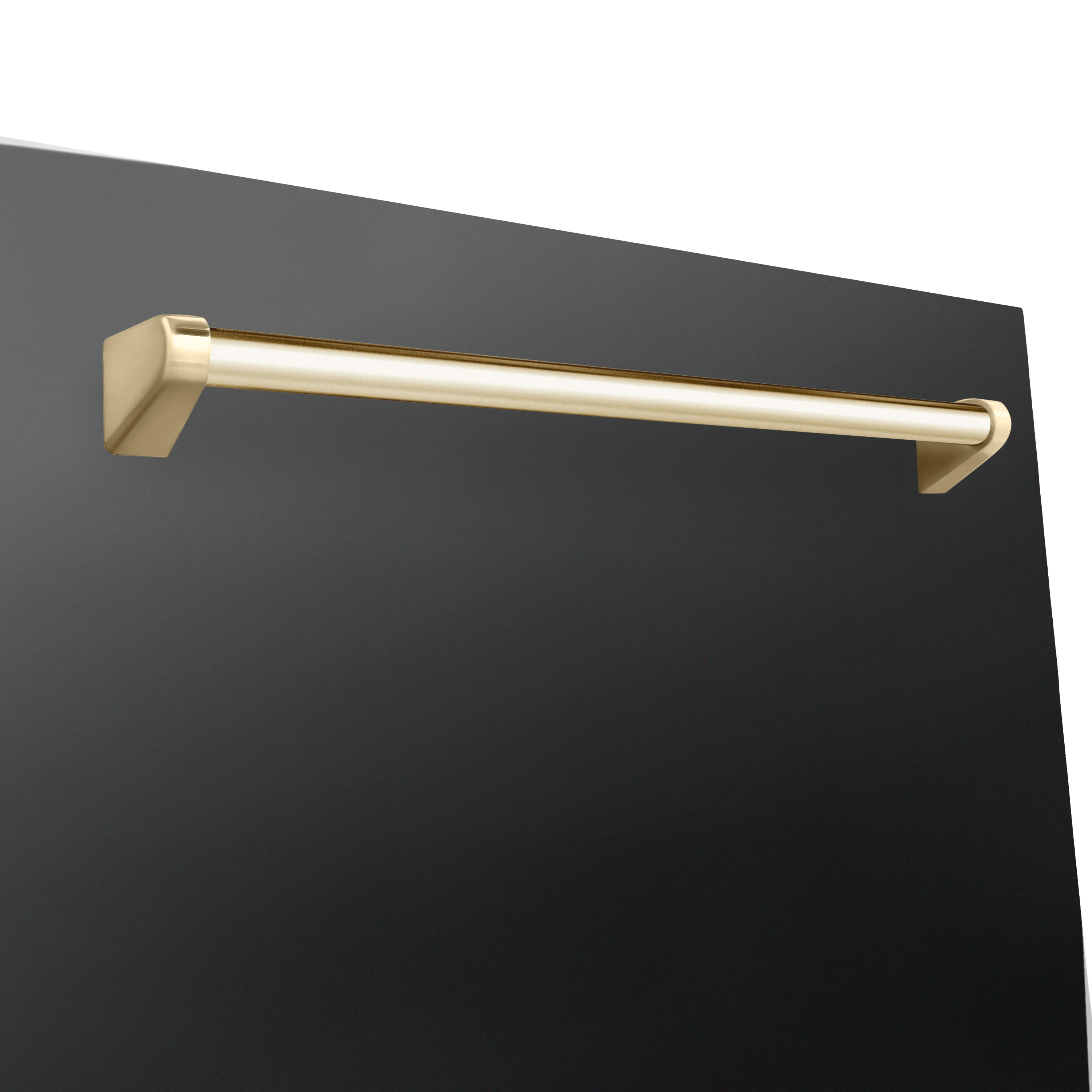 ZLINE Autograph Edition 24" Monument Series 3rd Rack Top Touch Control Tall Tub Dishwasher in Black Stainless Steel with Polished Gold Handle, 45dBa (DWMTZ-BS-24-G) - Image 4