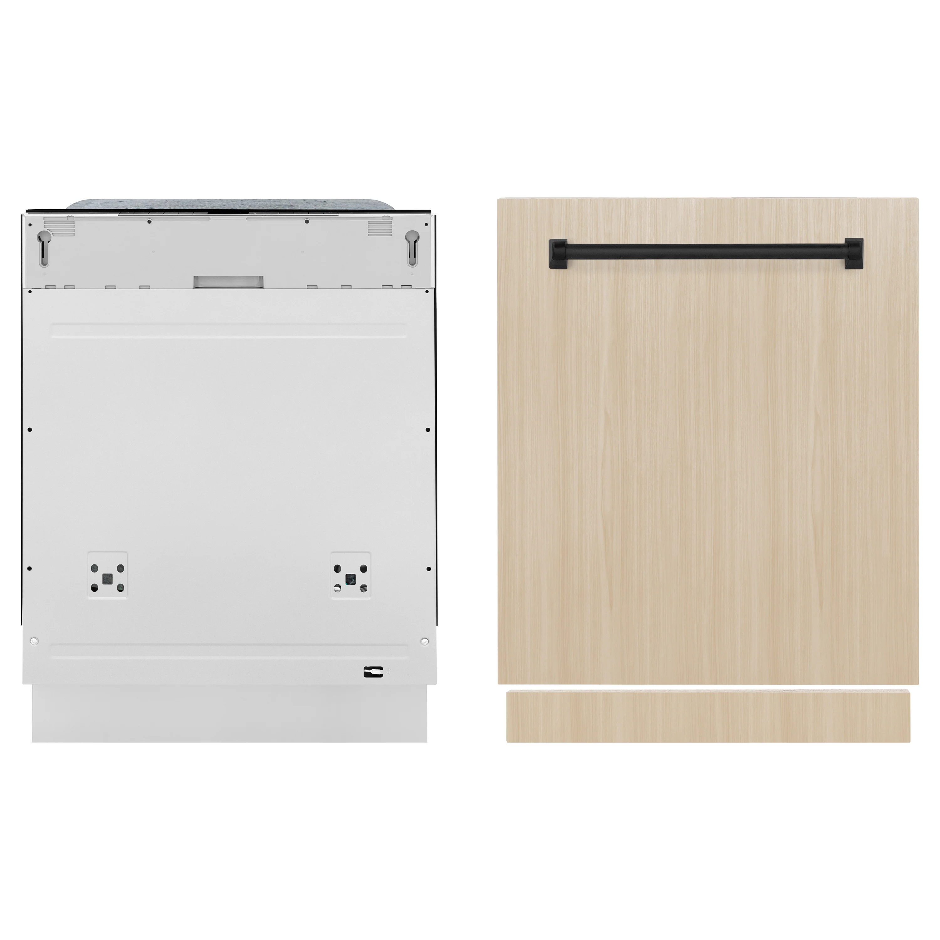 ZLINE Autograph Edition 24" Monument Series 3rd Rack Top Touch Control Tall Tub Dishwasher in Custom Panel Ready with Matte Black Handle, 45dBa (DWMTZ-24-MB) - Image 3