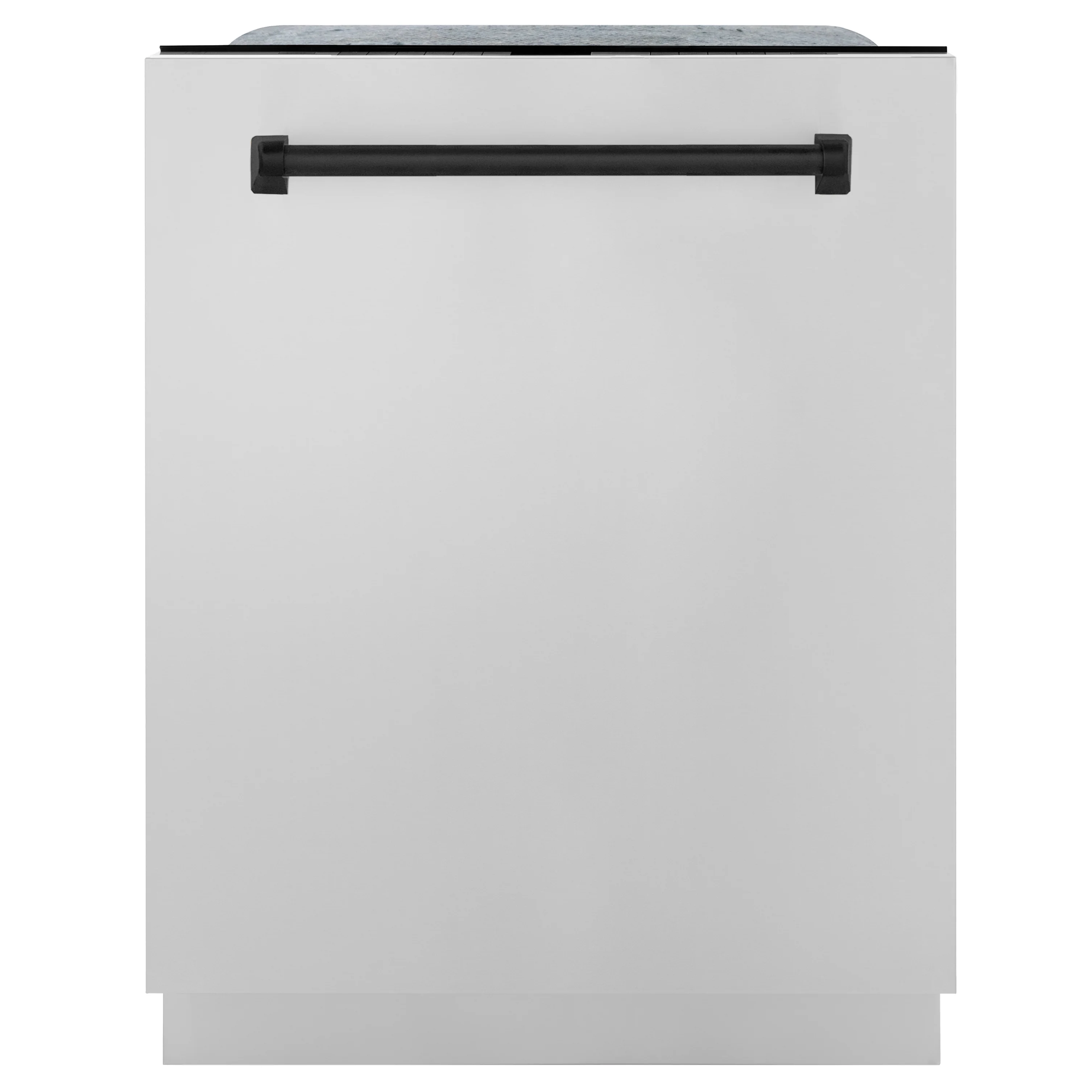 ZLINE Autograph Edition 24" Monument Series 3rd Rack Top Control Built-In Tall Tub Dishwasher in Stainless Steel with Matte Black Handle, 45dBa (DWMTZ-304-24-MB) - Image 4
