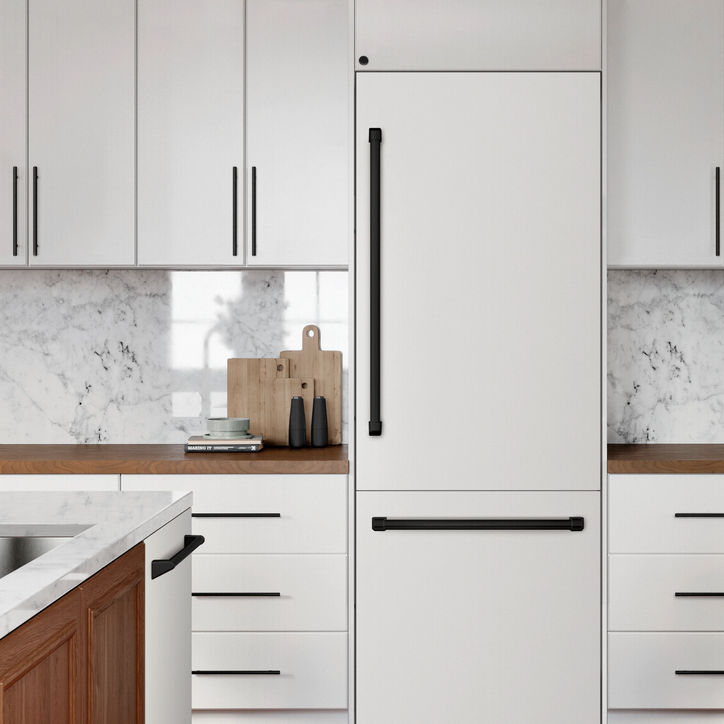 ZLINE Autograph Edition 24" Monument Series 3rd Rack Top Control Built-In Tall Tub Dishwasher in White Matte with Matte Black Handle, 45dBa (DWMTZ-WM-24-MB) - Image 12