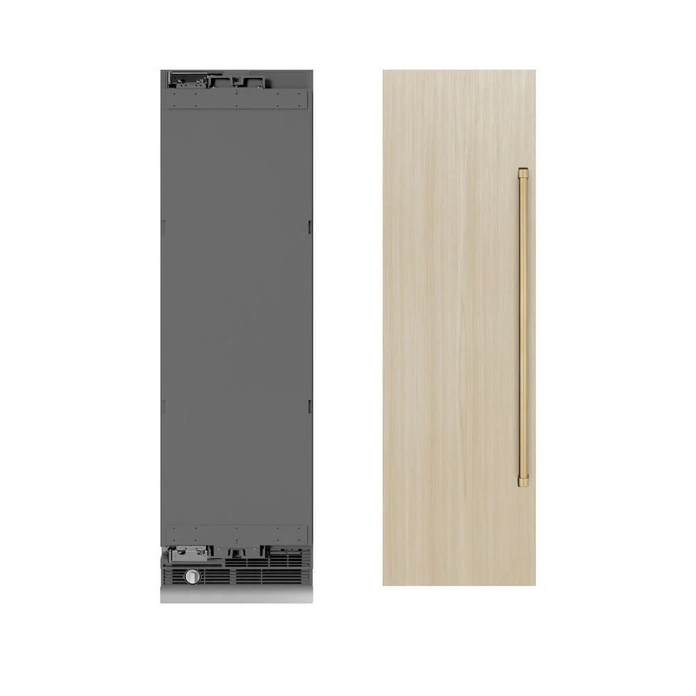 ZLINE Autograph Edition 24 in. 12.4 cu. ft. Panel Ready Column Freezer with Graphite Gray Interior and Champagne Bronze Accents (RBCFVZ-24-CB) - Image 3