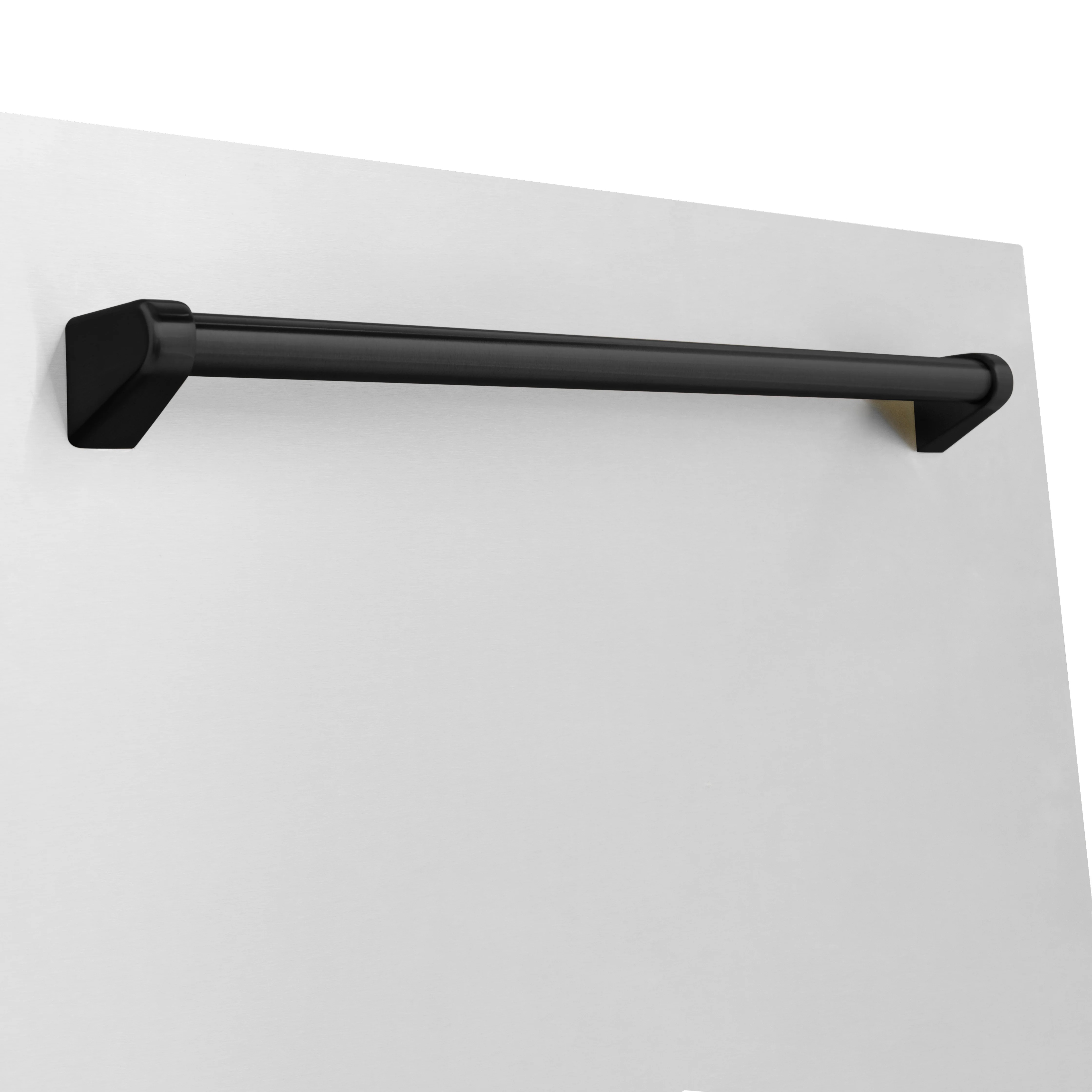 ZLINE Autograph Edition 24" Tallac Dishwasher Panel in Stainless Steel with Matte Black Handle (DPVZ-304-24-MB) - Image 3