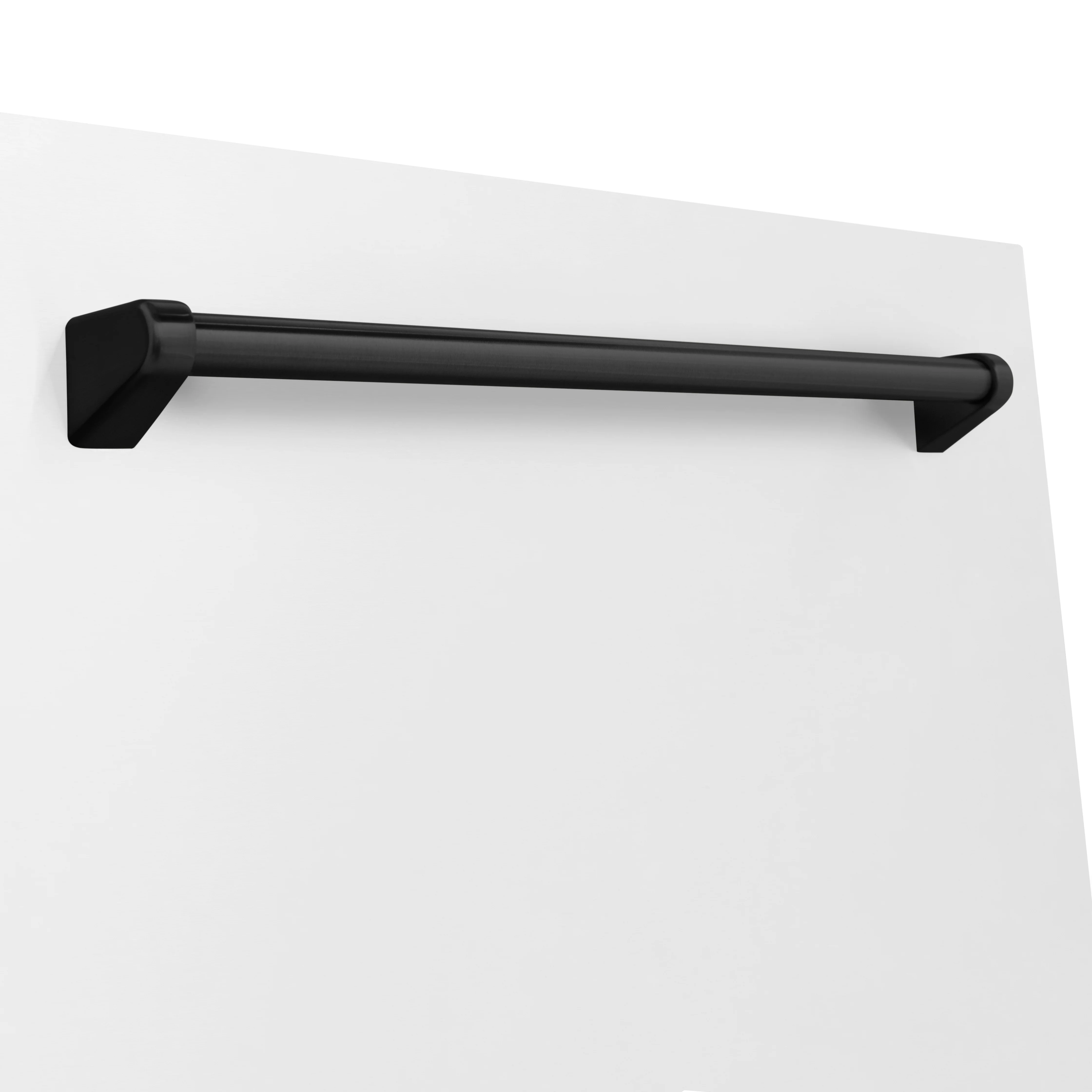 ZLINE Autograph Edition 24" Tallac Dishwasher Panel in White Matte with Matte Black Handle (DPVZ-WM-24-MB) - Image 5