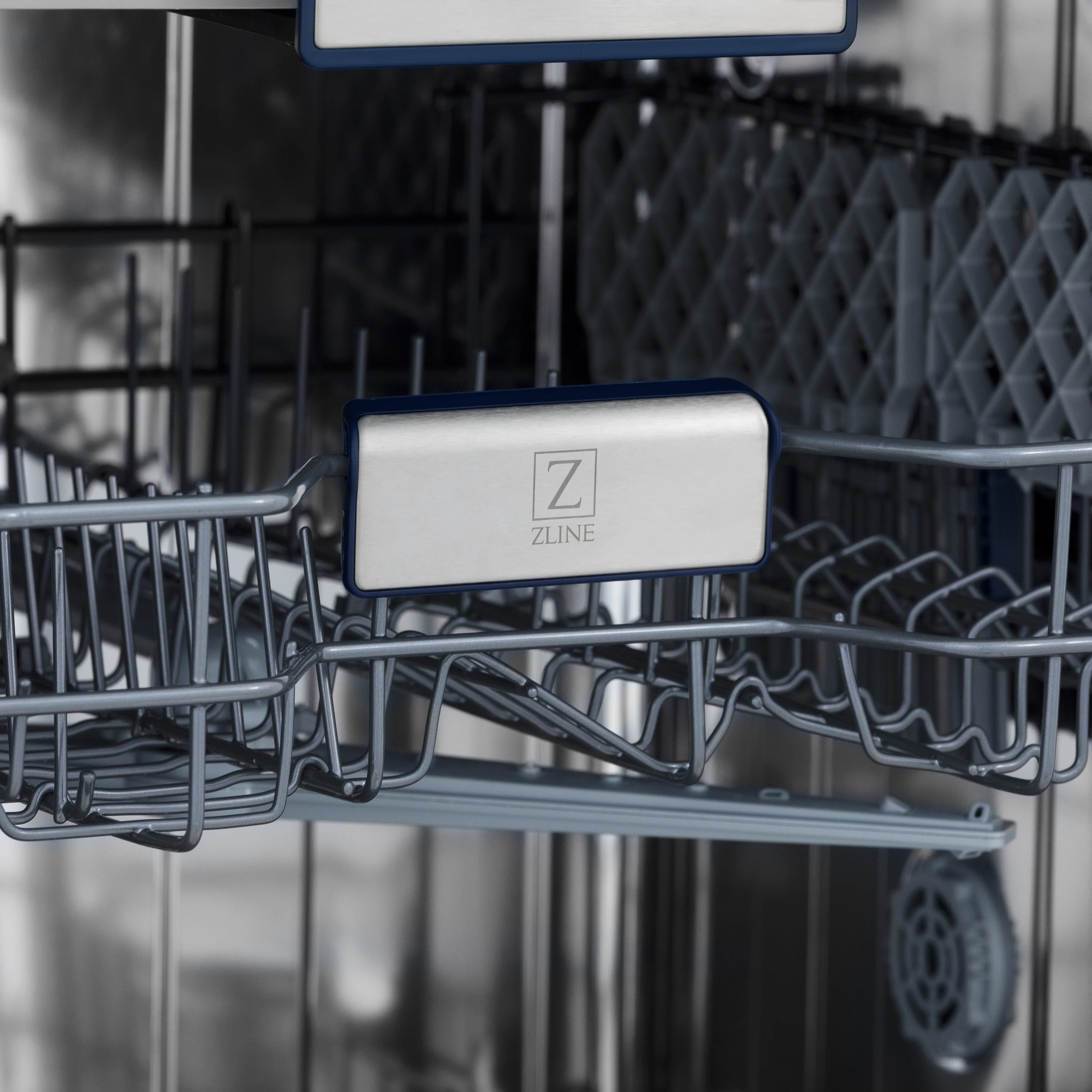 ZLINE Autograph Edition 24" Tallac Series 3rd Rack Top Control Built-In Tall Tub Dishwasher in Custom Panel Ready with Champagne Bronze Handle, 51dBa (DWVZ-24-CB) - Image 10