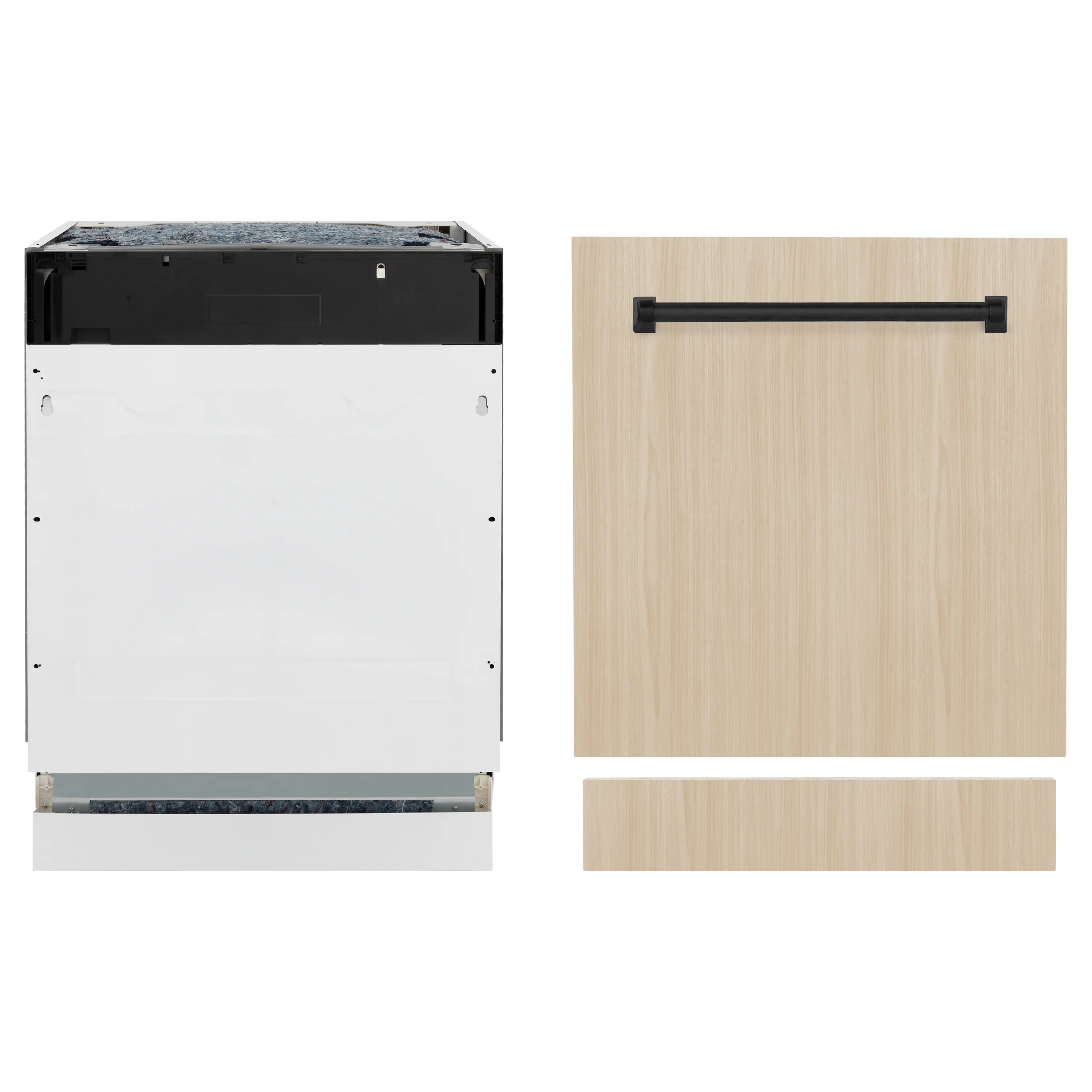 ZLINE Autograph Edition 24" Tallac Series 3rd Rack Top Control Built-In Tall Tub Dishwasher in Custom Panel Ready with Matte Black Handle, 51dBa (DWVZ-24-MB) - Image 3