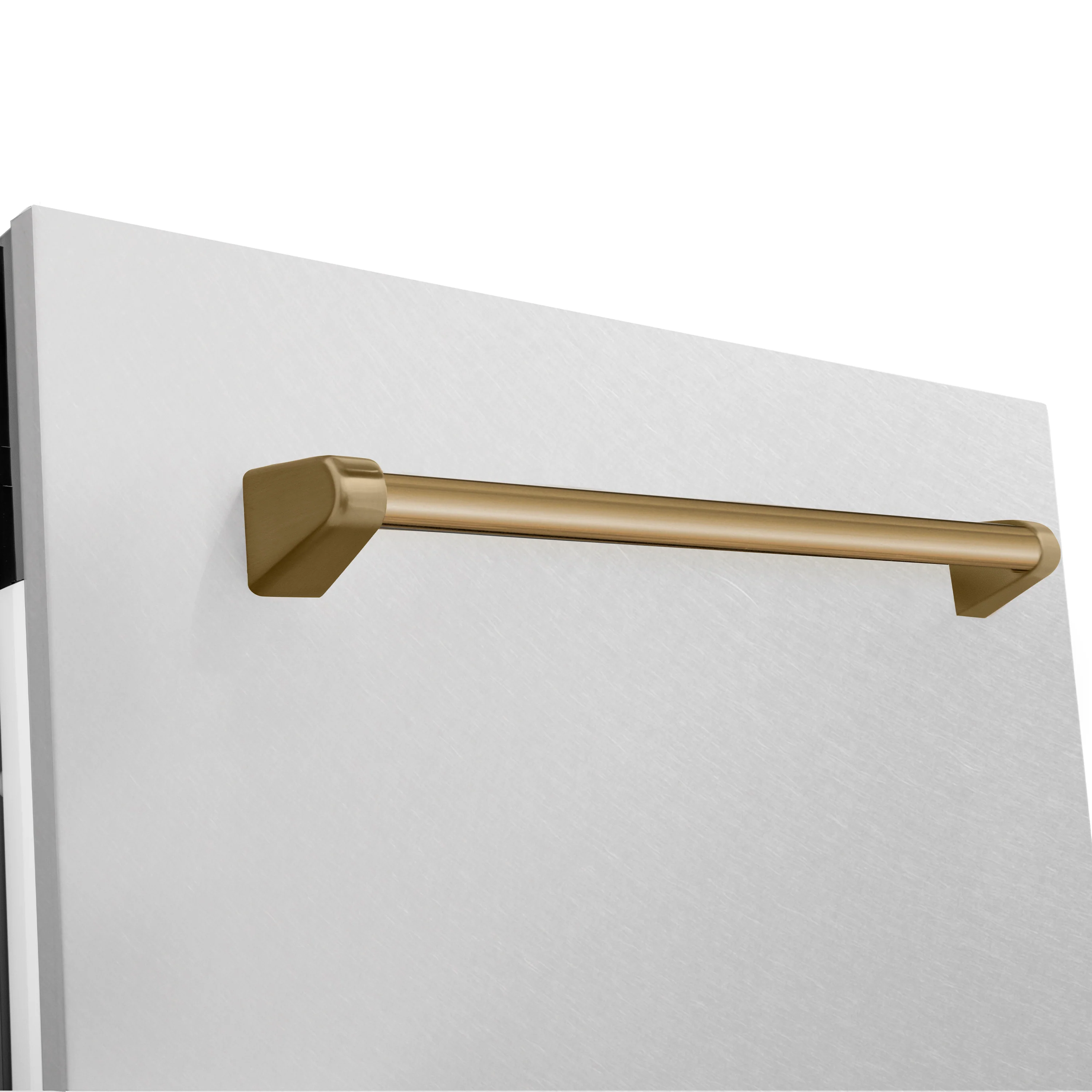 ZLINE Autograph Edition 24 in. Tallac Series 3rd Rack Top Control Built-In Tall Tub Dishwasher with Satin Stainless Steel Panel and Champagne Bronze Handle, 51dBa (DWVZ-SN-24-CB) - Image 9