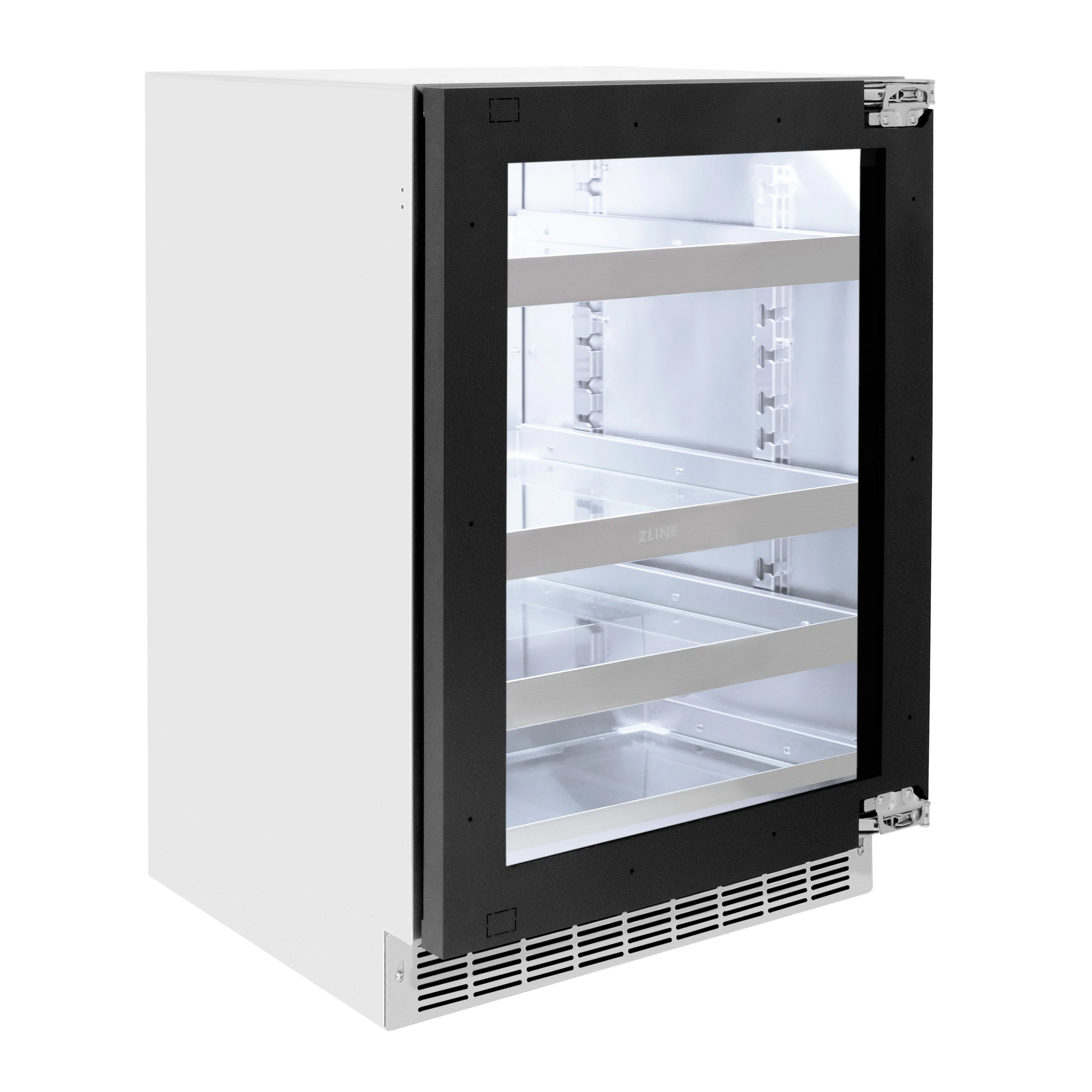 ZLINE 24 In. Touchstone Beverage Fridge with Panel-Ready Glass Door and Matte Black Handle (RBSPOZ-24-MB) - Image 6