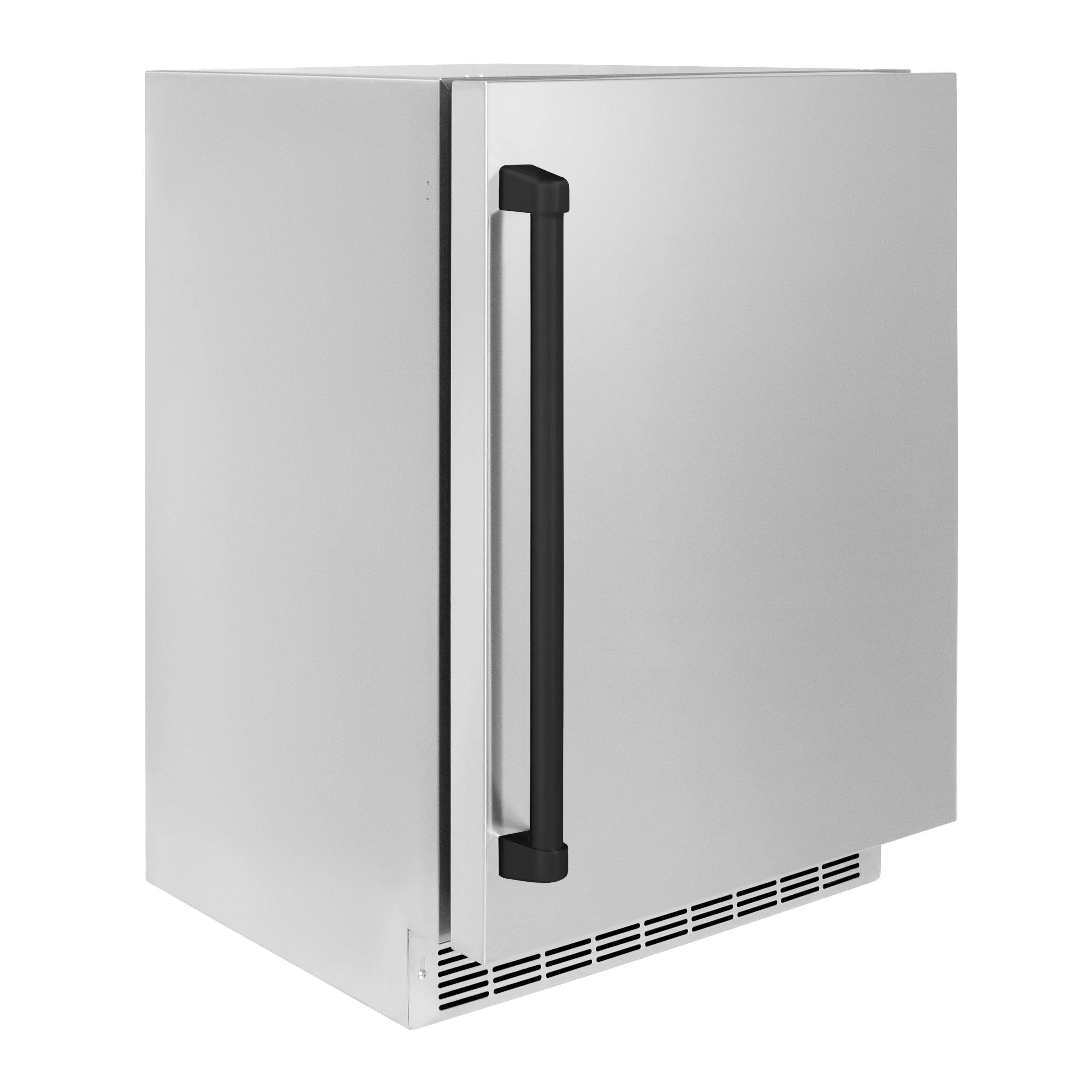 ZLINE Autograph Edition 24 in. Touchstone 151 Can Beverage Fridge With Solid Stainless Steel Door And Matte Black Handle (RBSOZ-ST-24-MB) - Image 5