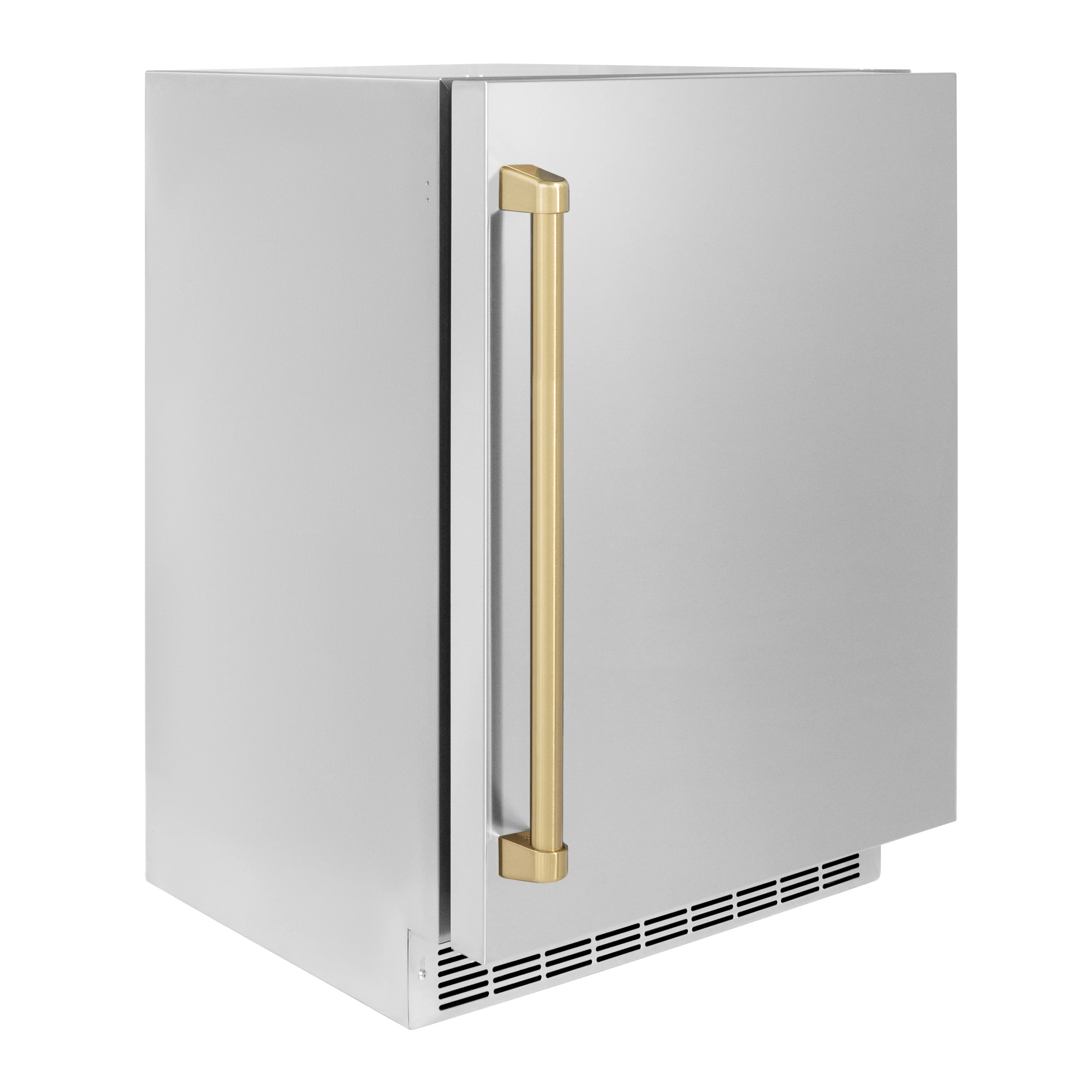 ZLINE Autograph Edition 24 in. Touchstone 151 Can Beverage Fridge With Solid Stainless Steel Door And Champagne Bronze Handle (RBSOZ-ST-24-CB) - Image 5