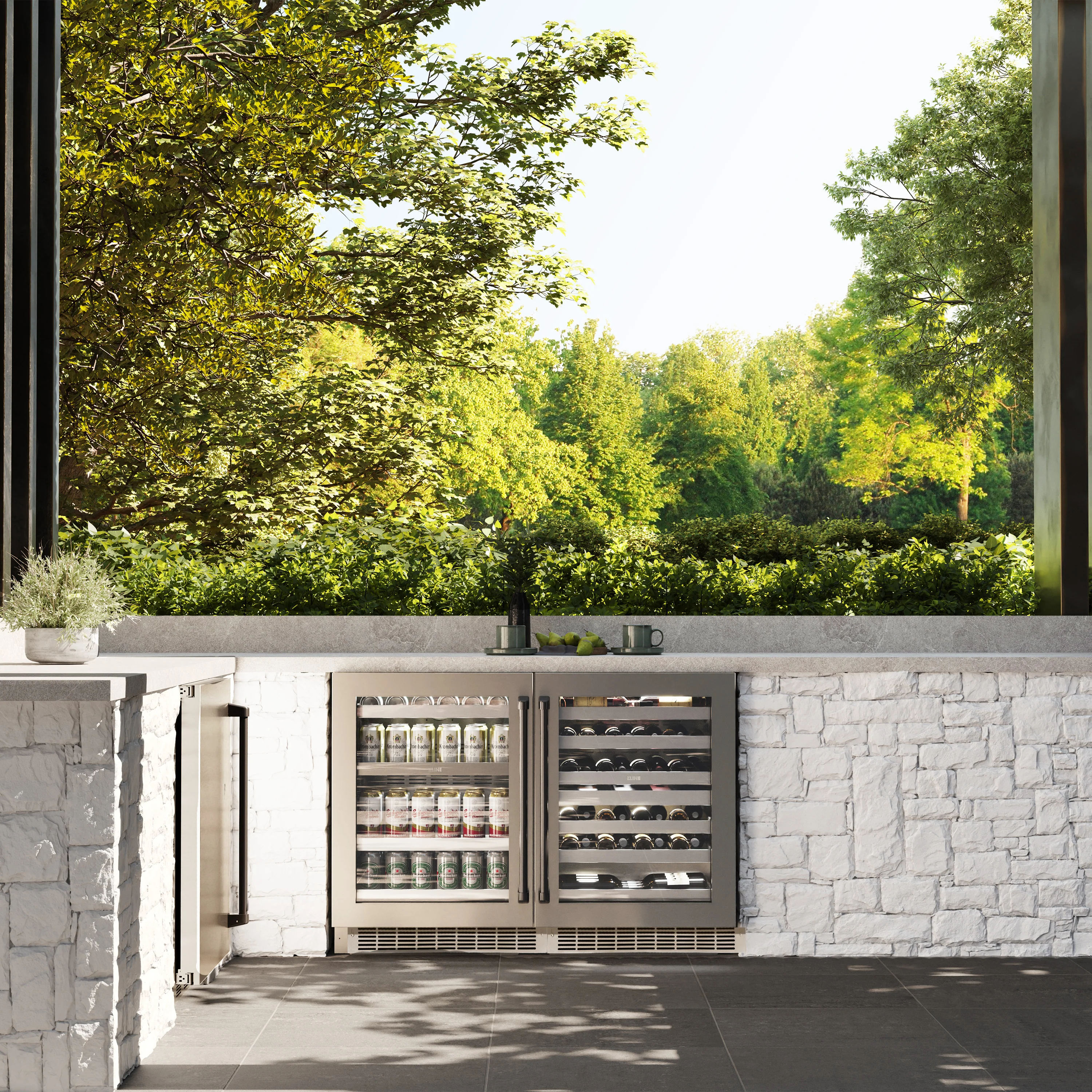 ZLINE 24 In. Touchstone Beverage Fridge with Stainless Steel Glass Door and Matte Black Handle (RBSOZ-GS-24-MB) - Image 16