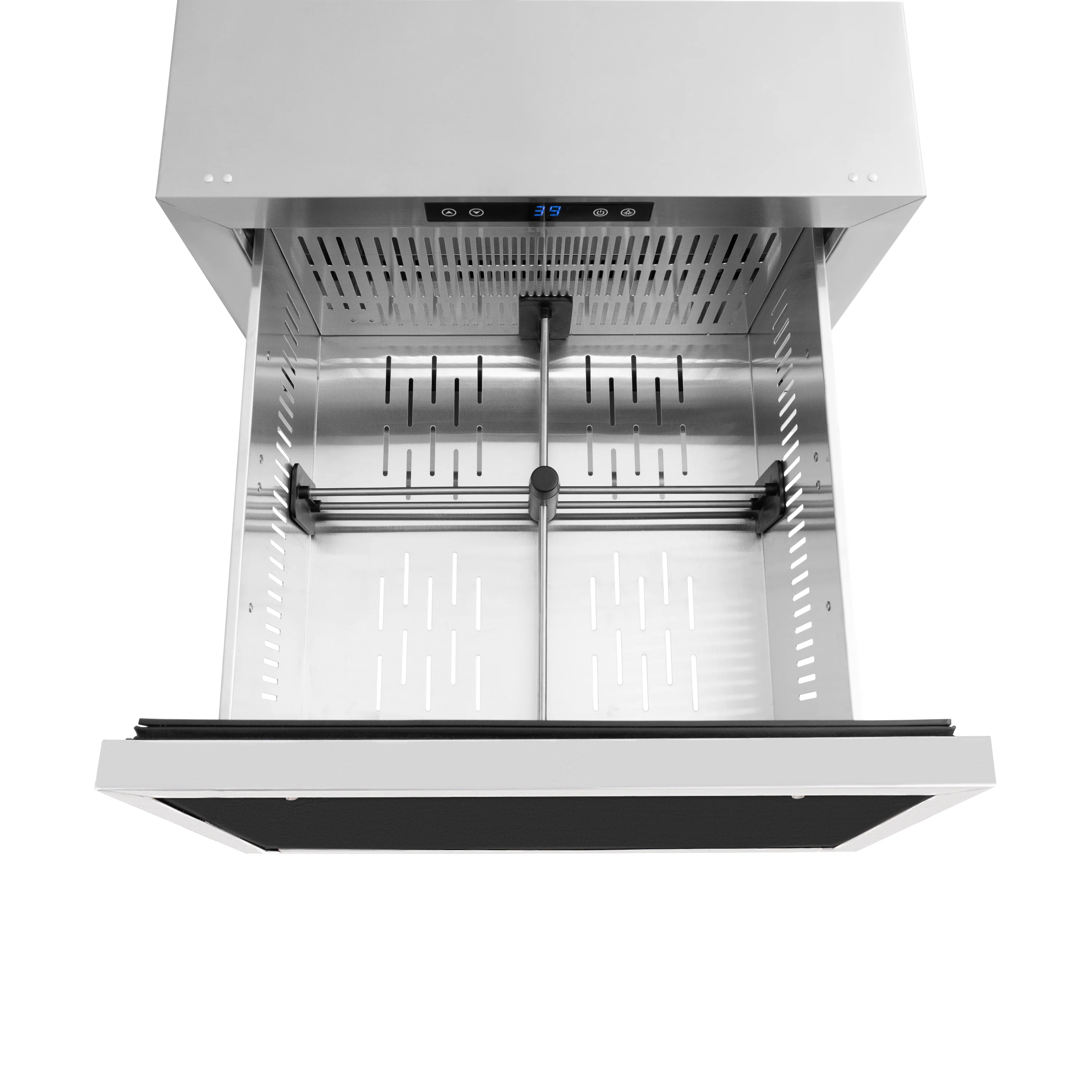 ZLINE Autograph Edition 24 in. Touchstone 168 Can Outdoor-Rated Dual Refrigerator Drawer with Panel-Ready Doors and Polished Gold Handles (RDSPOZ-24-G) - Image 13