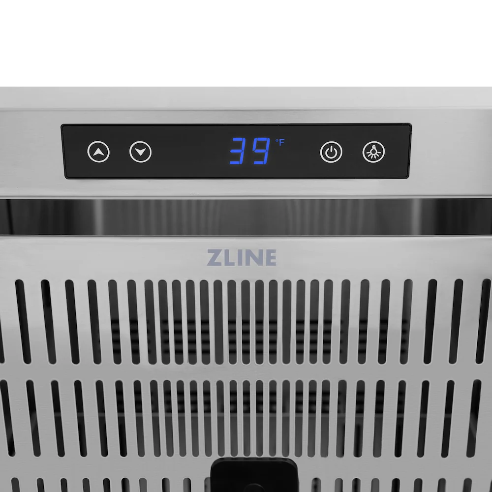 ZLINE Autograph Edition 24 in. Touchstone 168 Can Outdoor-Rated Dual Refrigerator Drawer with White Matte Doors and Champagne Bronze Handles (RDSOZ-WM-24-CB) - Image 9