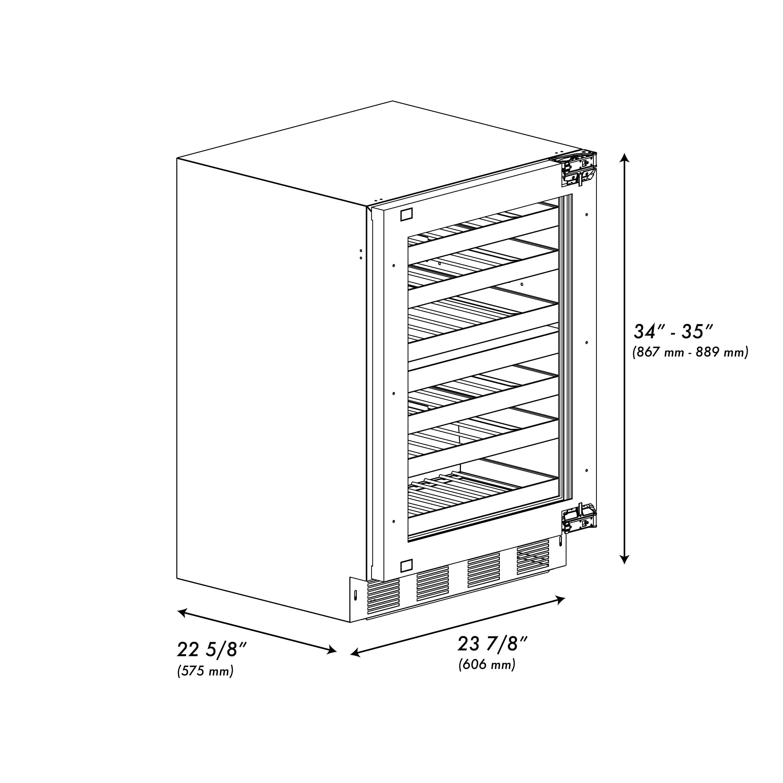 ZLINE 24 In. Touchstone Wine Cooler with Panel-Ready Glass Door and Champagne Bronze Handle (RWDPOZ-24-CB) - Image 19