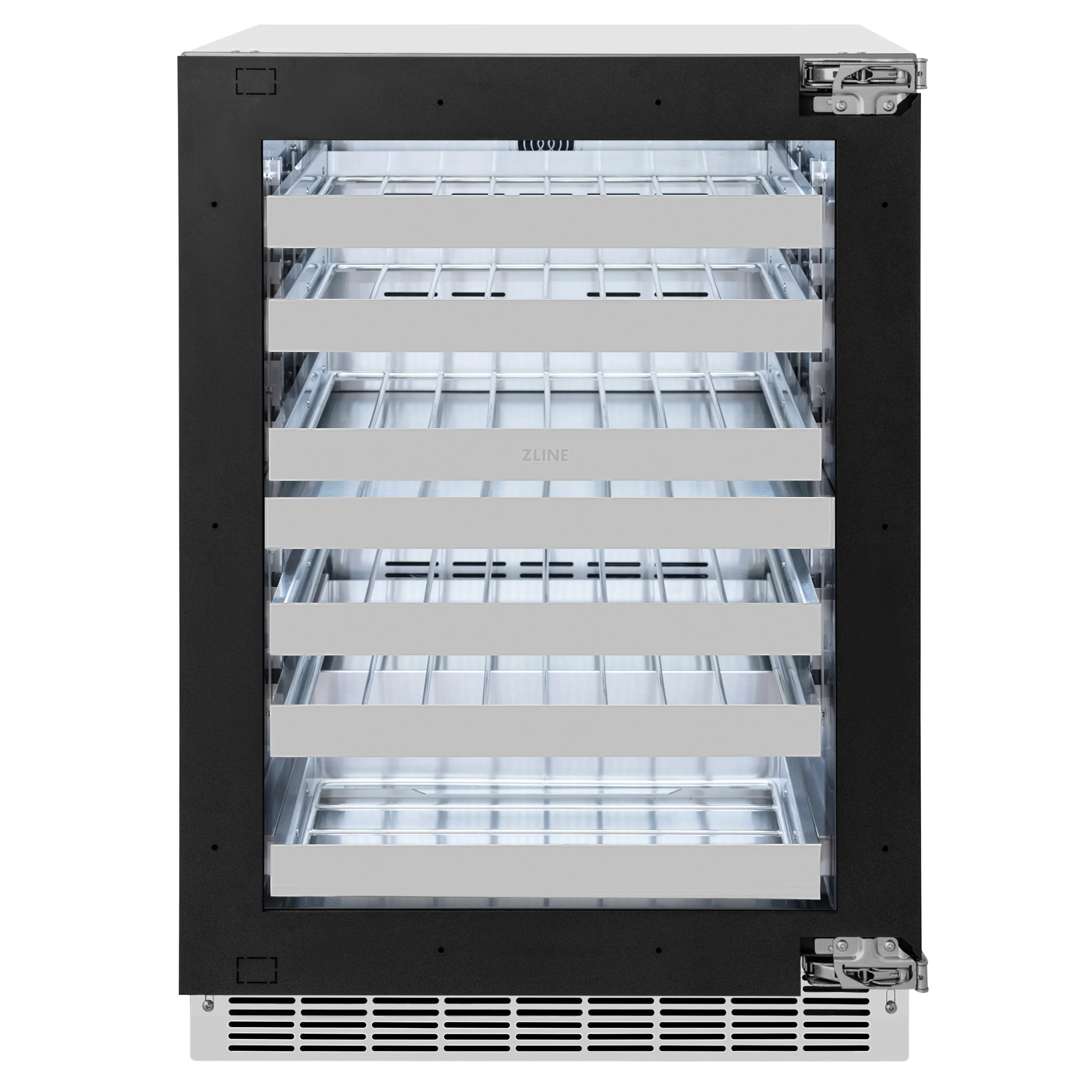 ZLINE 24 In. Touchstone Wine Cooler with Panel-Ready Glass Door and Polished Gold Handle (RWDPOZ-24-G) - Image 5