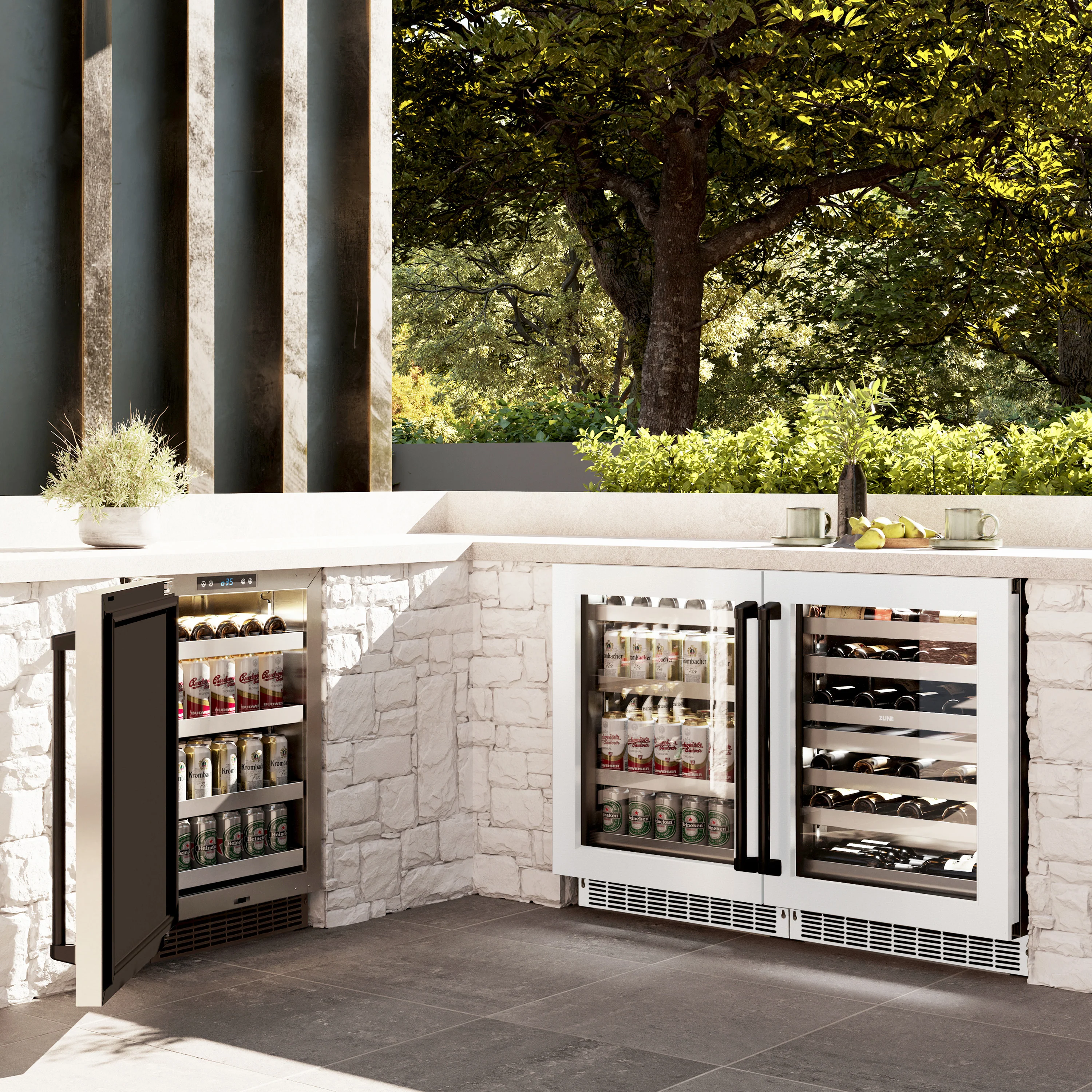 ZLINE Autograph Edition 24 in. Touchstone Dual Zone 44 Bottle Wine Cooler With White Matte Glass Door And Matte Black Handle (RWDOZ-WM-24-MB) - Image 12