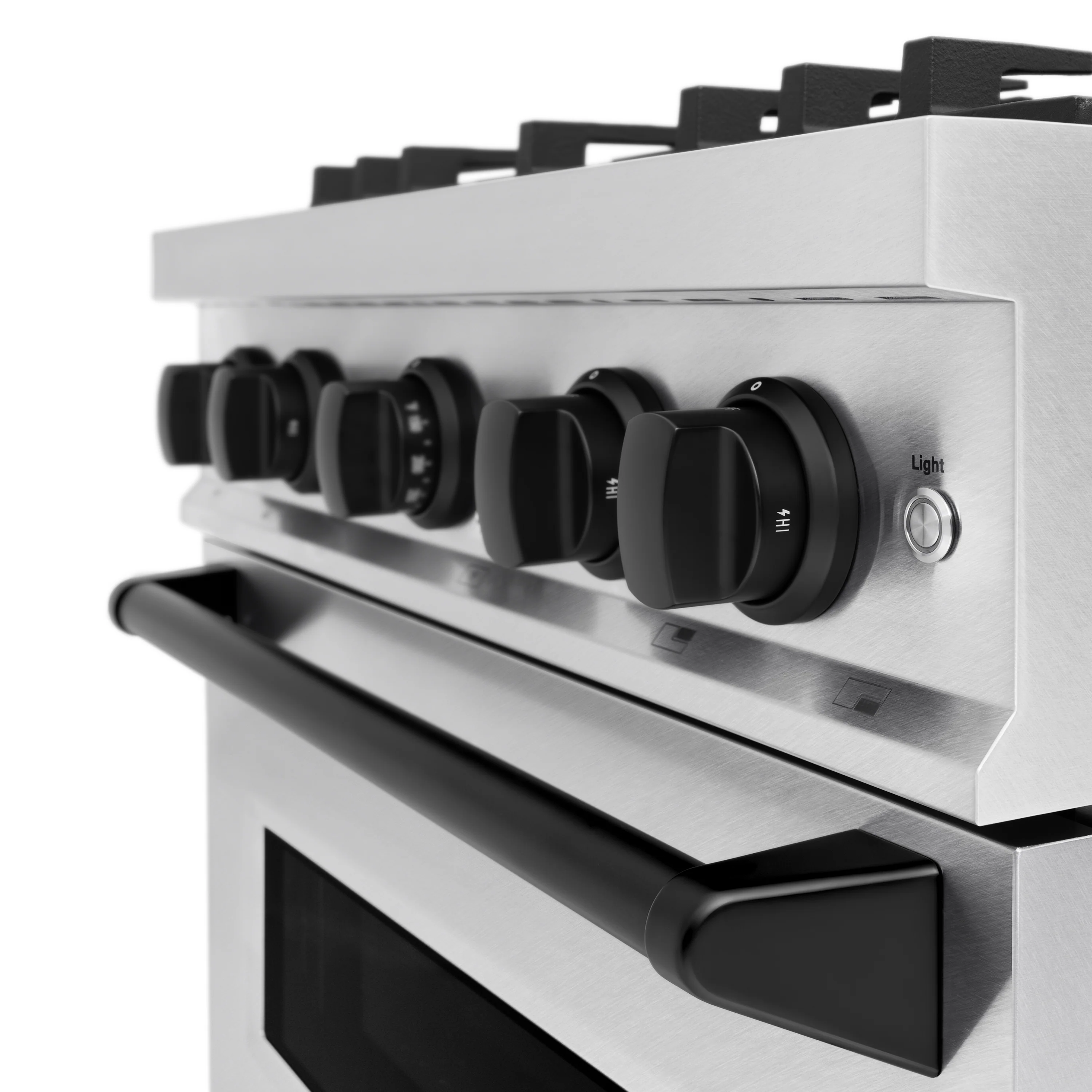 ZLINE Autograph Edition 30 in. 4.2 cu. ft. Classic Gas Range with 4 Burner Cooktop and Convection Gas Oven in Stainless Steel and Matte Black Accents (CGRZ-30-MB) - Image 7