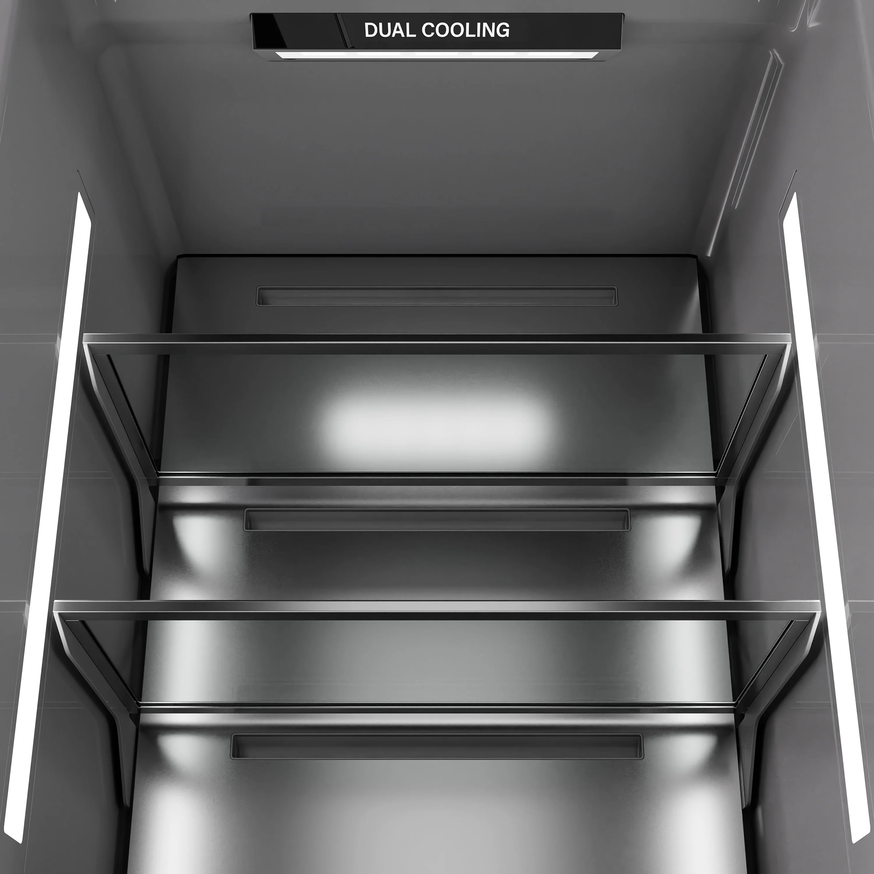 ZLINE Autograph Edition 30 in. 16.7 cu. ft. Column Refrigerator in Satin Stainless Steel with Graphite Gray Interior and Matte Black Accents (RCRVZ-SN-30-MB) - Image 10
