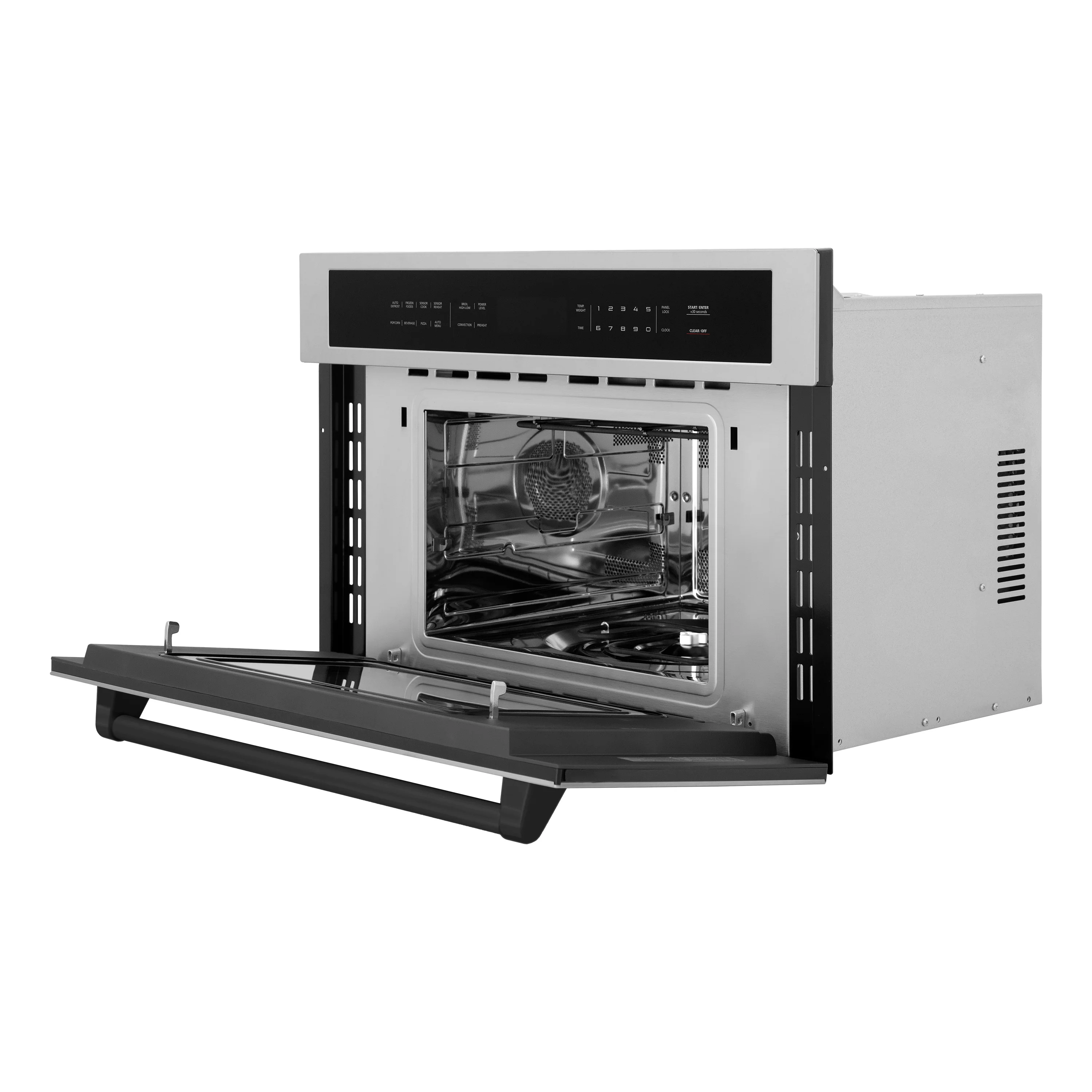 ZLINE Autograph Edition 30” 1.6 cu ft. Built-in Convection Microwave Oven in Stainless Steel and Matte Black Accents (MWOZ-30-MB) - Image 5