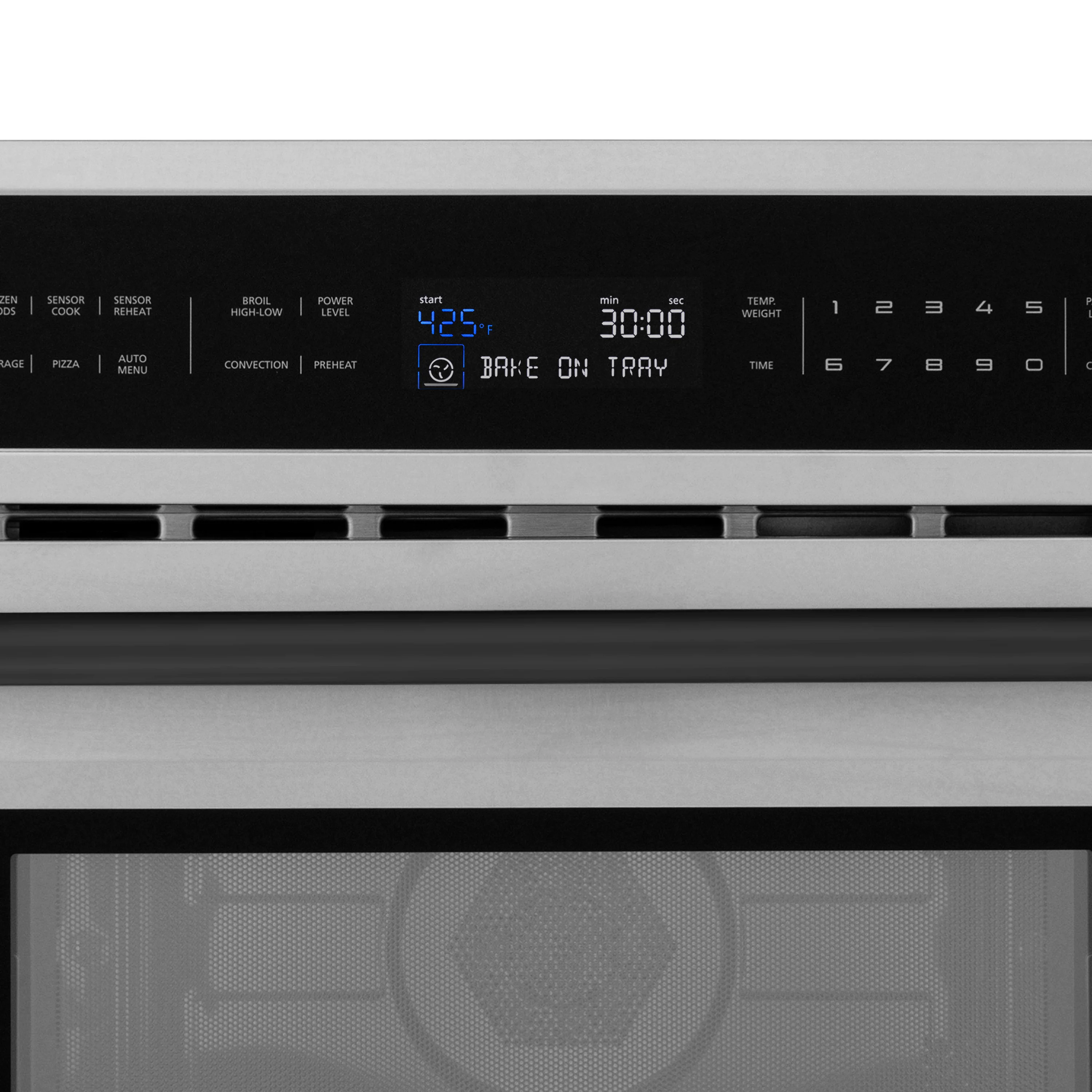 ZLINE Autograph Edition 30” 1.6 cu ft. Built-in Convection Microwave Oven in Stainless Steel and Matte Black Accents (MWOZ-30-MB) - Image 6