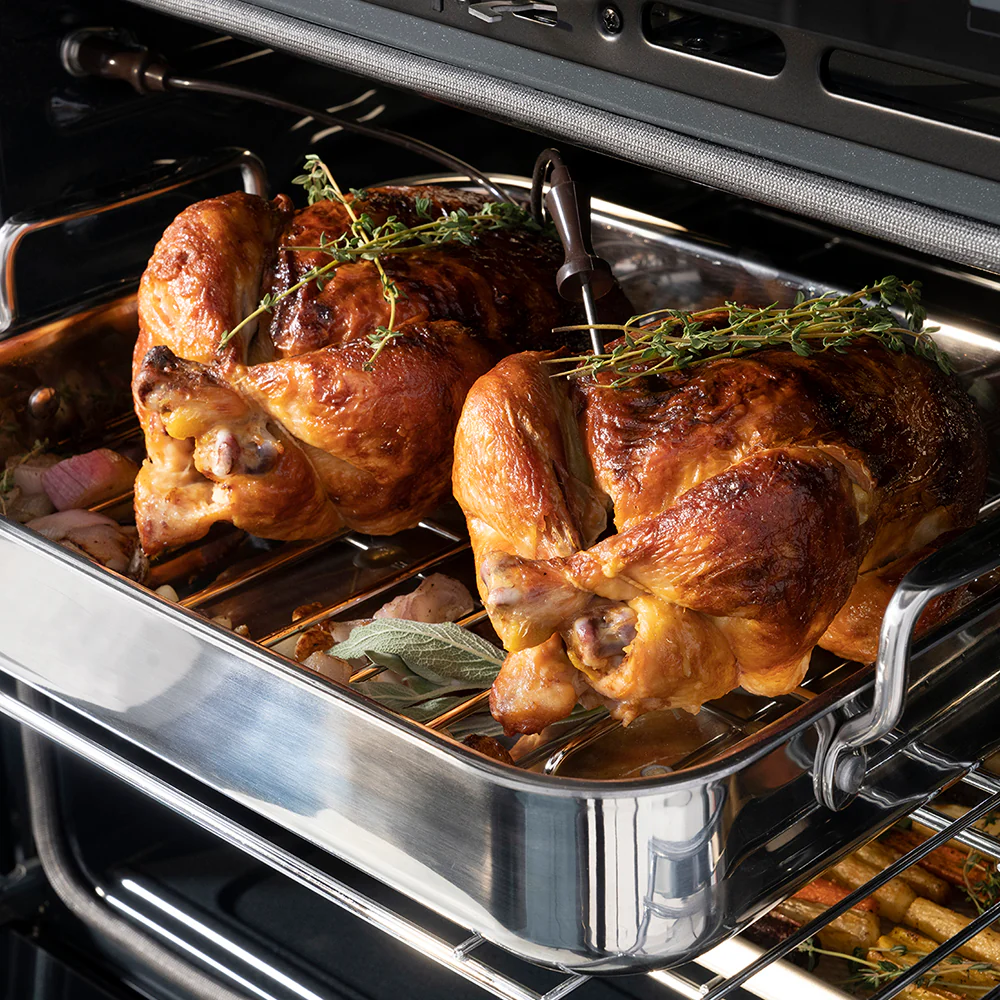 ZLINE Autograph Edition 30 in. Professional True Convection Double Wall Oven with Air Fry and Self Clean in Black Stainless Steel with Champagne Bronze Helix Handles (WADBZ-30-KCB) - Image 10