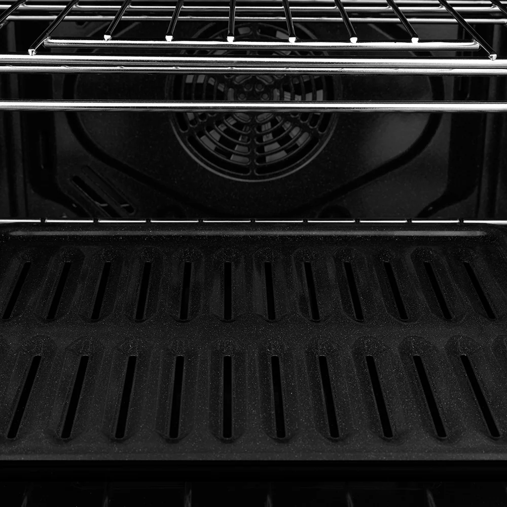 ZLINE Autograph Edition 30 in. Professional True Convection Double Wall Oven with Air Fry and Self Clean in Black Stainless Steel with Champagne Bronze Helix Handles (WADBZ-30-KCB) - Image 14