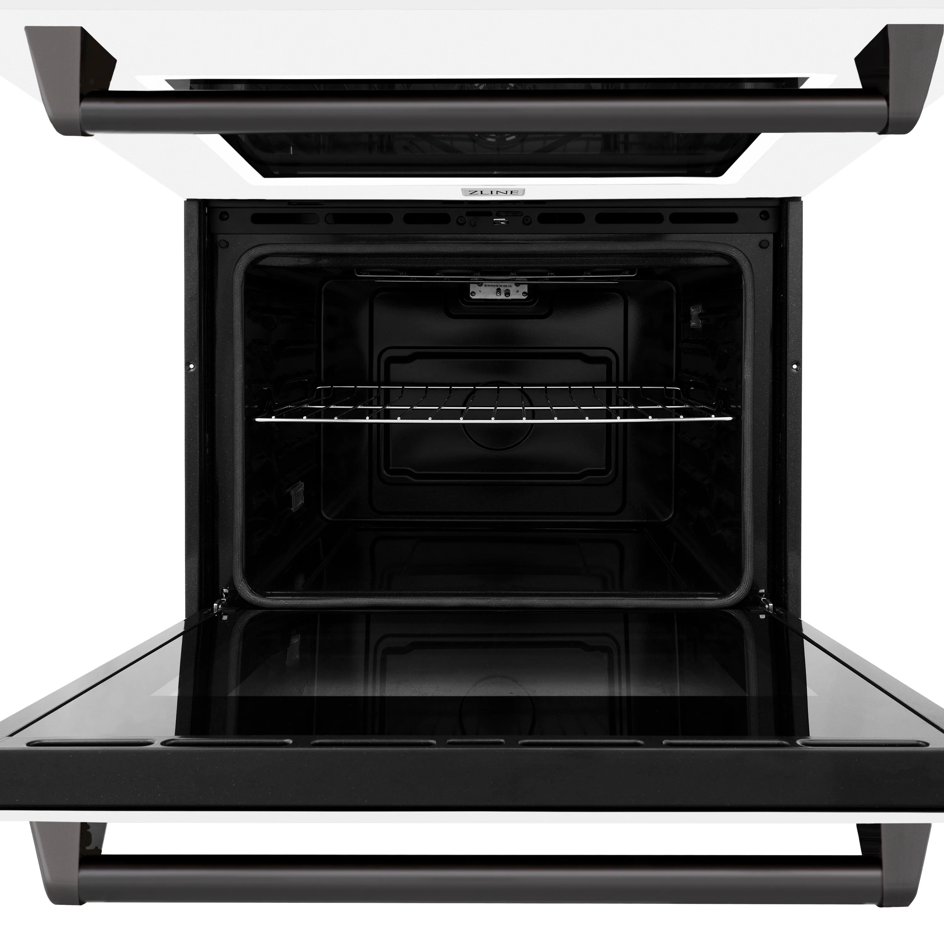 ZLINE 30 in. Autograph Edition Professional True Convection Double Wall Oven with Air Fry and Self Clean in Stainless Steel with White Matte Doors and Matte Black Handles (WADZ-WM-30-MB) - Image 11