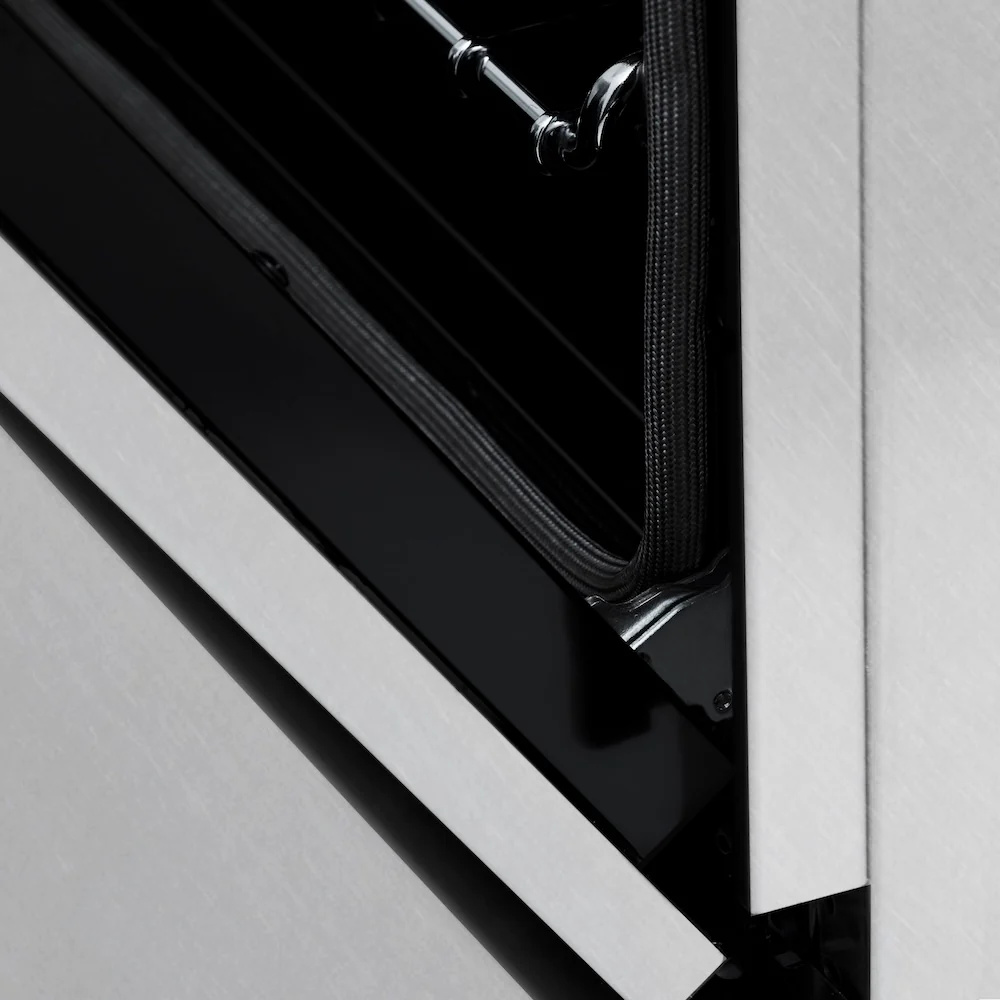 ZLINE Autograph Edition 30 in. 4.0 cu. ft. Legacy Dual Fuel Range with 4 Burner Gas Cooktop and Electric Convection Oven in Satin Stainless Steel and Matte Black Accents, Open Box-Great Condition - Image 7