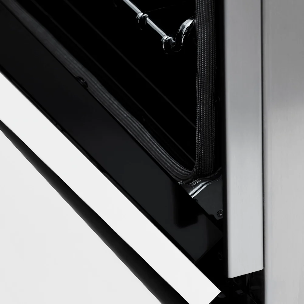 ZLINE Autograph Edition 30 in. 4.0 cu. ft. Legacy Dual Fuel Range with 4 Burner Gas Cooktop and Electric Convection Oven in Satin Stainless Steel with White Matte Door and Polished Gold Accents, Open Box-Great Condition - Image 6