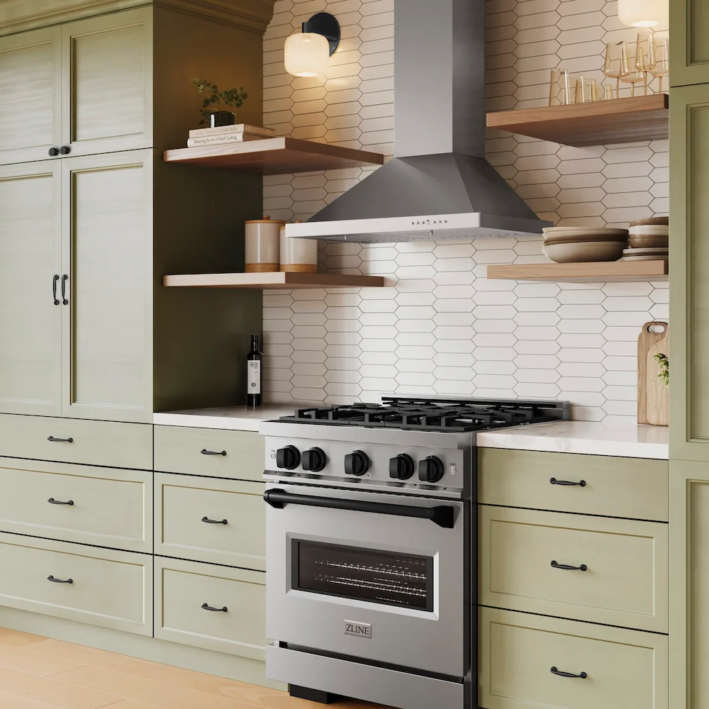 ZLINE Autograph Edition 30 in. 4.2 cu. ft. Classic Gas Range with 4 Burner Cooktop and Convection Gas Oven in Stainless Steel and Matte Black Accents, Open Box-Great Condition - Image 12