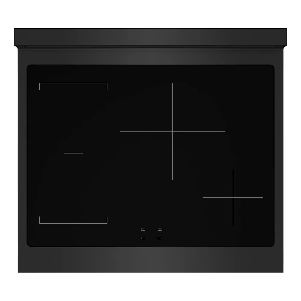 ZLINE Autograph Edition 30 in. 4.2 cu. ft. Paramount Induction Range with 4 Element Cooktop and Electric Convection Oven in Black Stainless Steel with Polished Gold Accents (SINRBZ-30-G) - Image 2