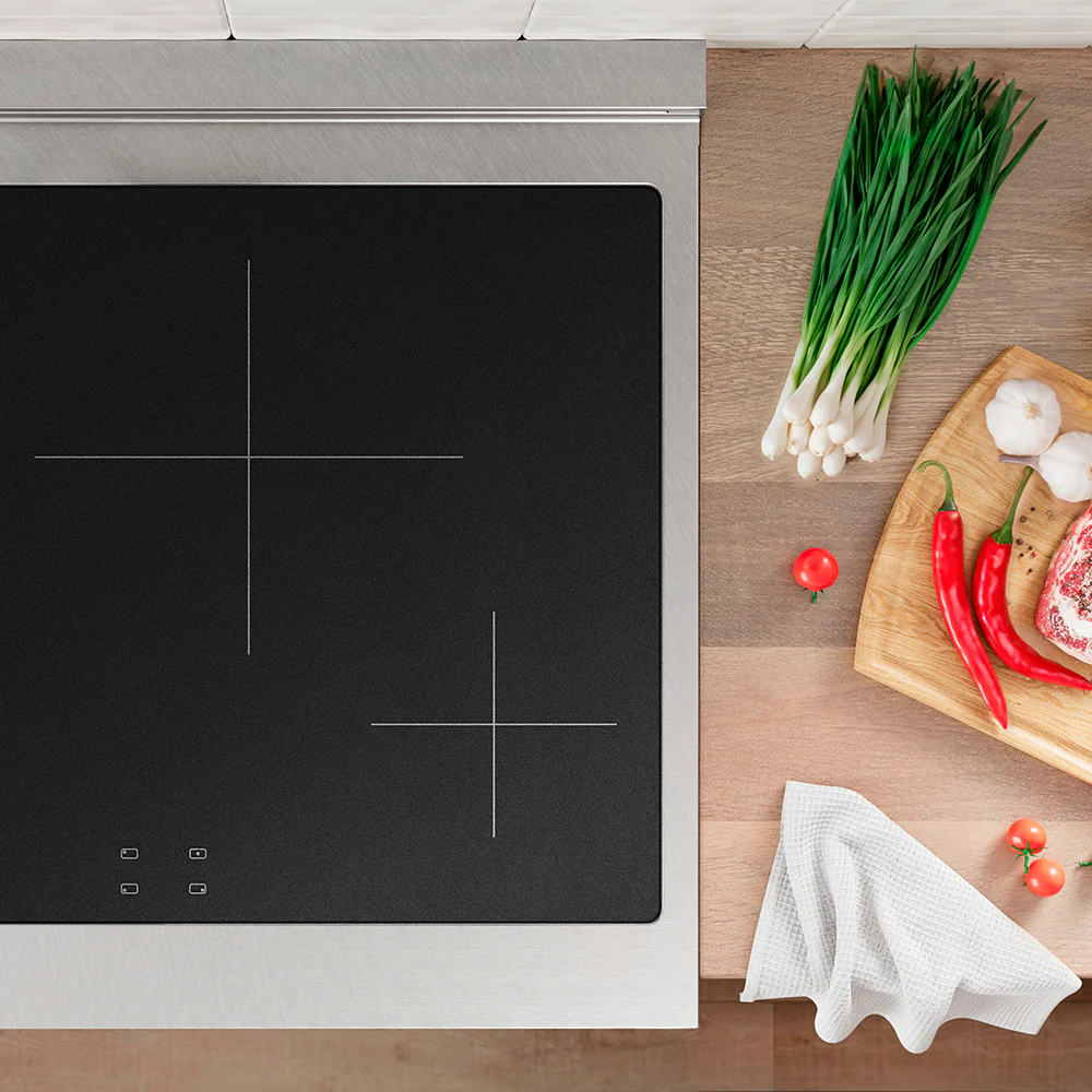 ZLINE Autograph Edition 30 in. 4.2 cu. ft. Paramount Induction Range with 4 Element Cooktop and Electric Convection Oven in Satin Stainless Steel with Matte Black Accents, Open Box-Great Condition - Image 9