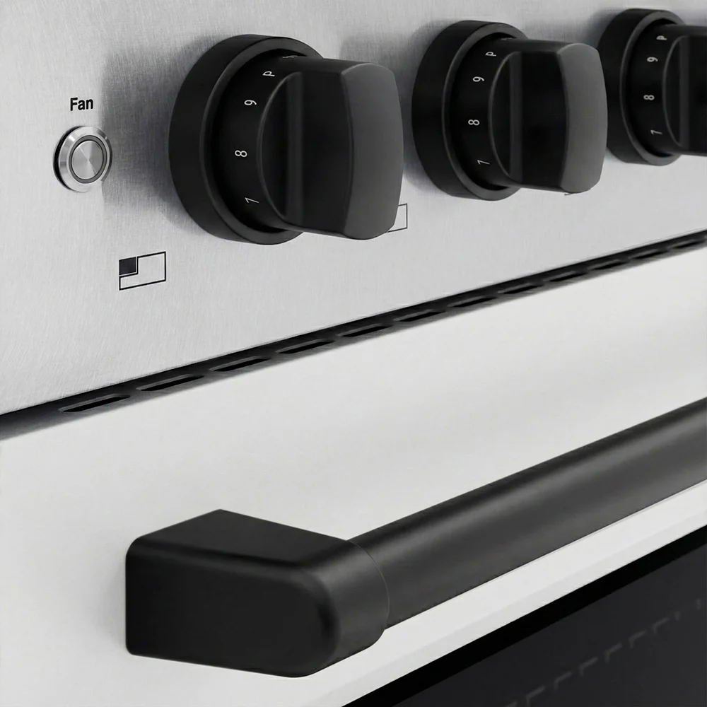 ZLINE Autograph Edition 30 in. 4.2 cu. ft. Paramount Induction Range with 4 Element Cooktop and Electric Convection Oven in Satin Stainless Steel with White Matte Door and Matte Black Accents, Open Box-Great Condition - Image 5