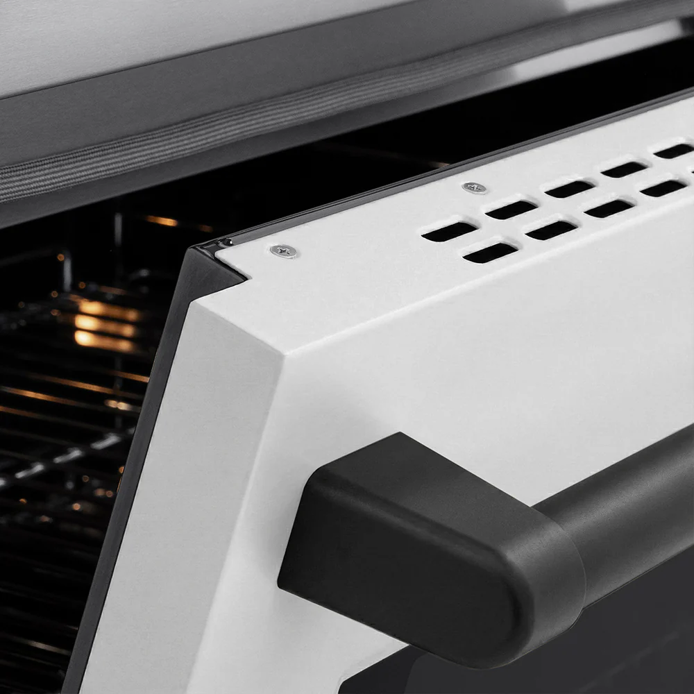 ZLINE Autograph Edition 30 in. 4.2 cu. ft. Paramount Induction Range with 4 Element Cooktop and Electric Convection Oven in Stainless Steel with White Matte Door and Matte Black Accents (SINRZ-WM-30-MB) - Image 6