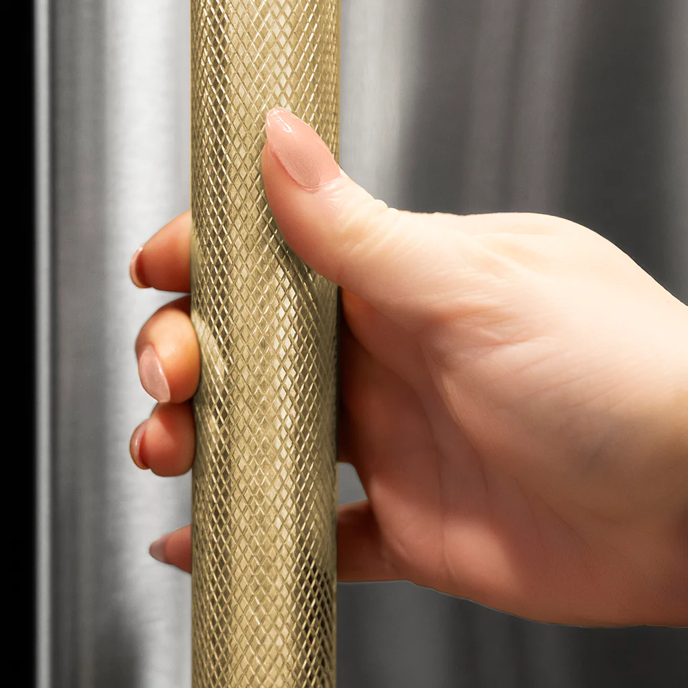 ZLINE Autograph Edition 30 in. Built-In Refrigerator Helix Handles (Set of 2) in Champagne Bronze (RBIVHZ-K-CB-30) - Image 2
