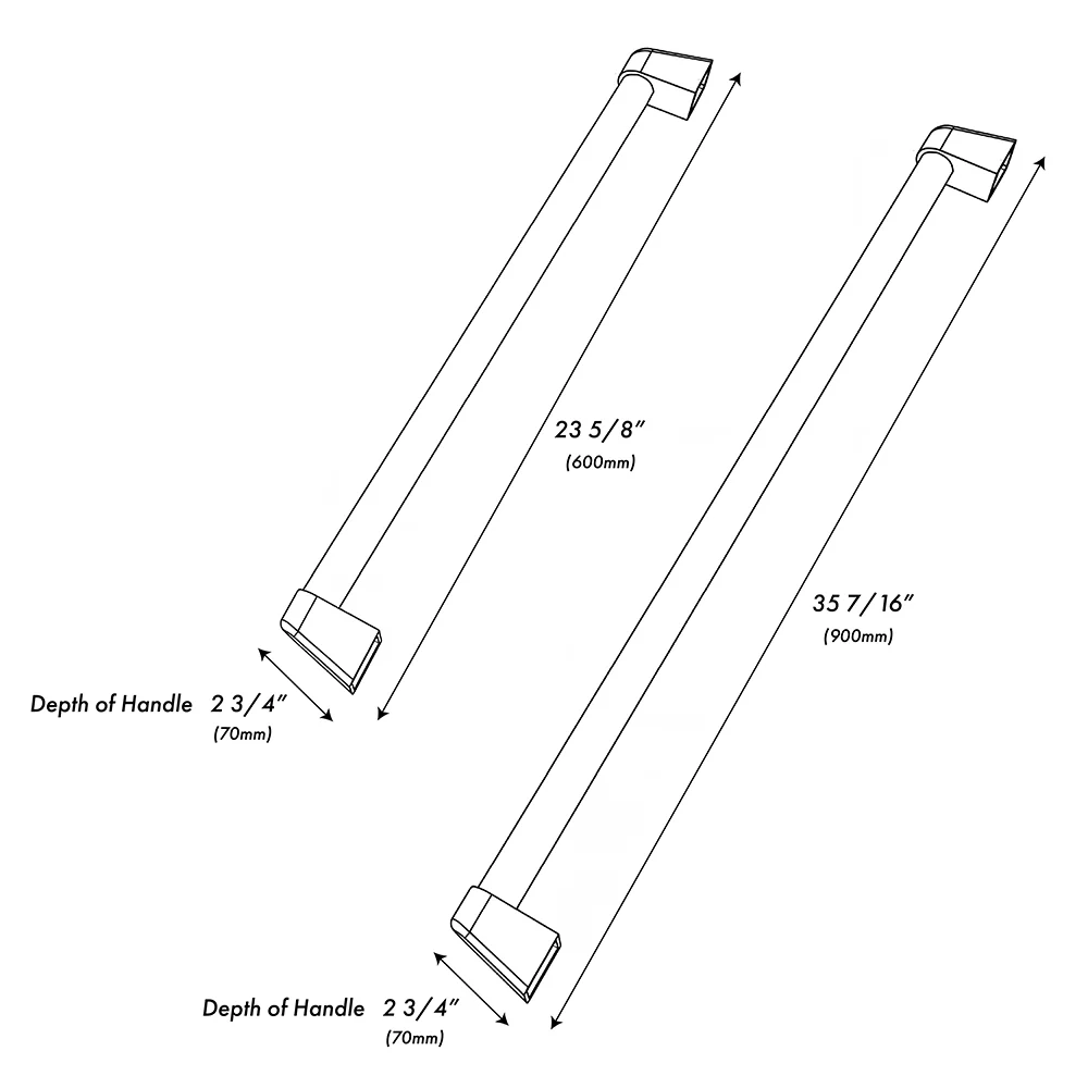ZLINE Autograph Edition 30 in. Built-In Refrigerator Helix Handles (Set of 2) in Polished Gold (RBIVHZ-K-G-30) - Image 6