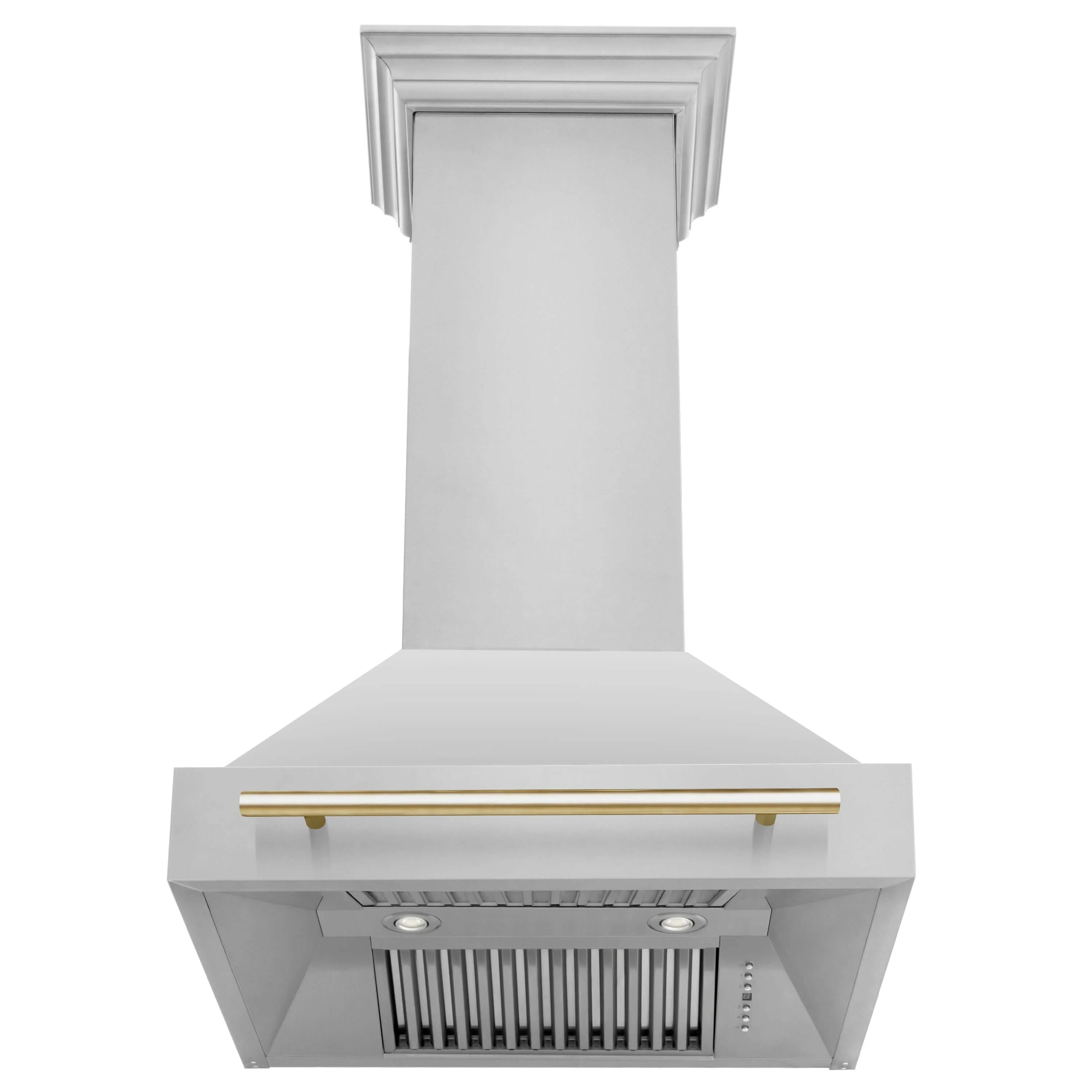 ZLINE Autograph Edition 30 in. Kitchen Package with Stainless Steel Dual Fuel Range, Range Hood, Dishwasher, and Refrigerator with External Water Dispenser with Polished Gold Accents (4AKPR-RARHDWM30-G) - Image 12