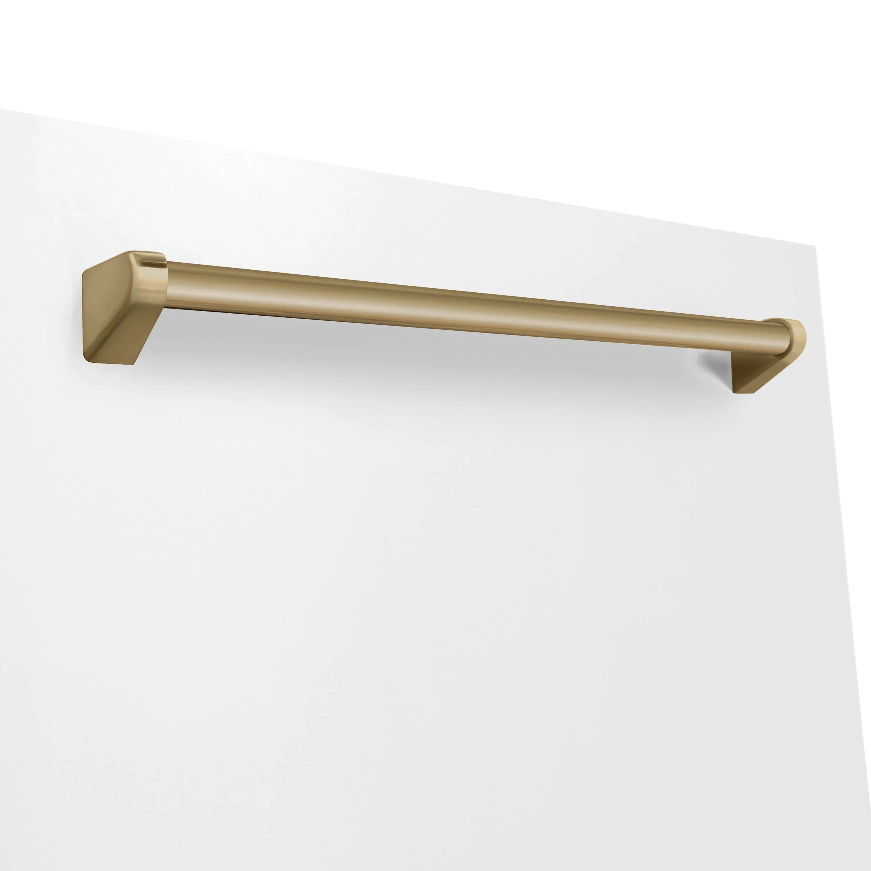 ZLINE Autograph Edition 30 in. Kitchen Package with Stainless Steel Dual Fuel Range with White Matte Door, Range Hood and Dishwasher with Champagne Bronze Accents (3AKP-RAWMRHDWM30-CB) - Image 18