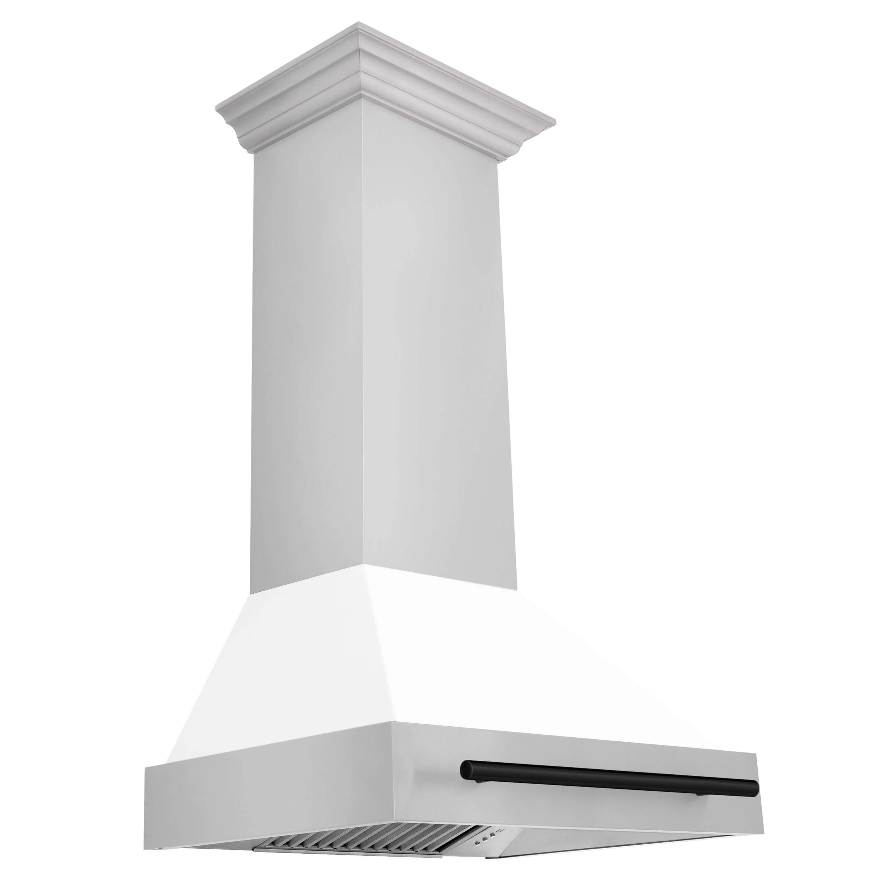 ZLINE Autograph Edition 30 in. Kitchen Package with Stainless Steel Dual Fuel Range with White Matte Door and Range Hood with Matte Black Accents (2AKP-RAWMRH30-MB) - Image 9