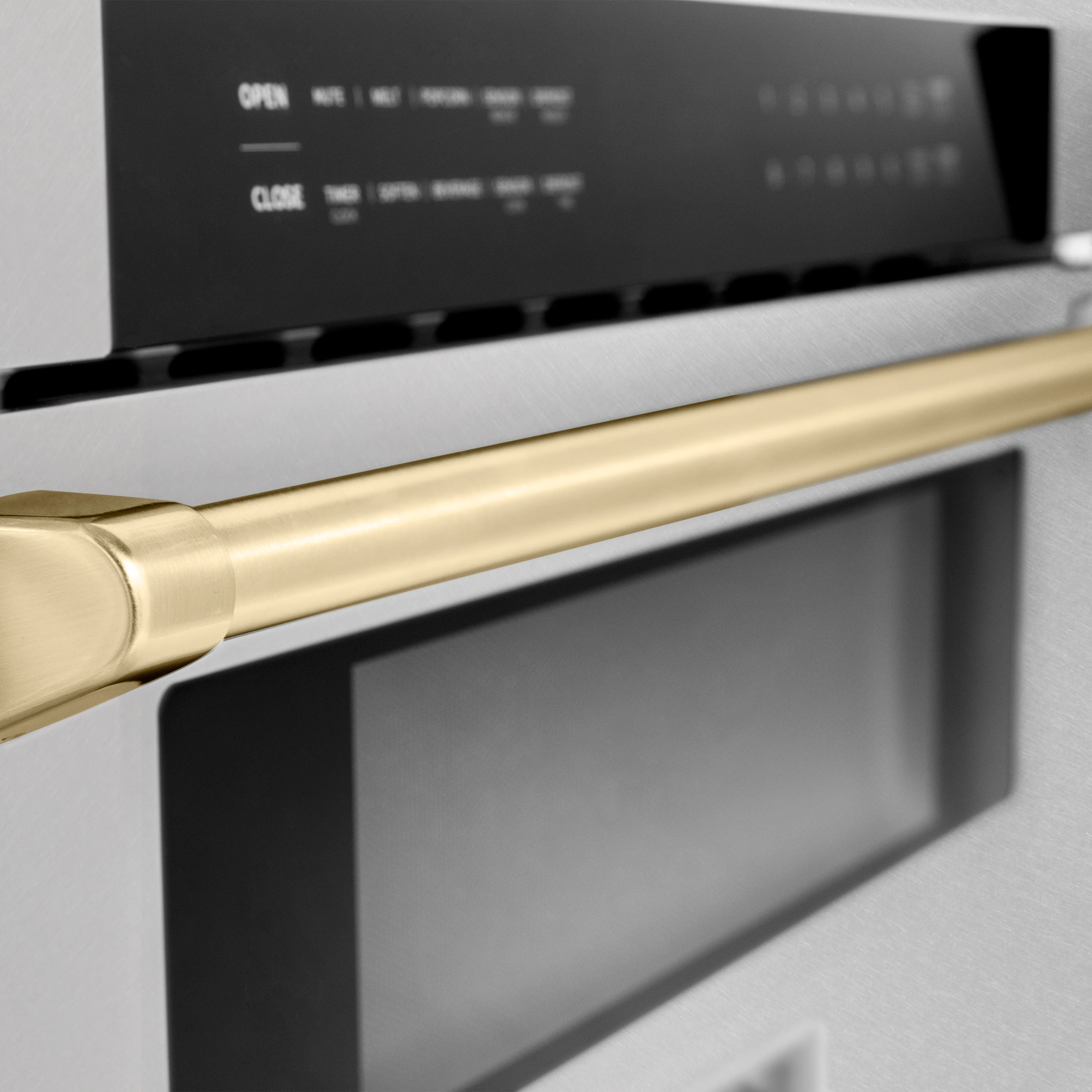 ZLINE Autograph Edition 30 in. 1.2 cu. ft. Built-In Microwave Drawer in Fingerprint Resistant Stainless Steel with Polished Gold Accents (MWDZ-30-SS-G) - Image 7