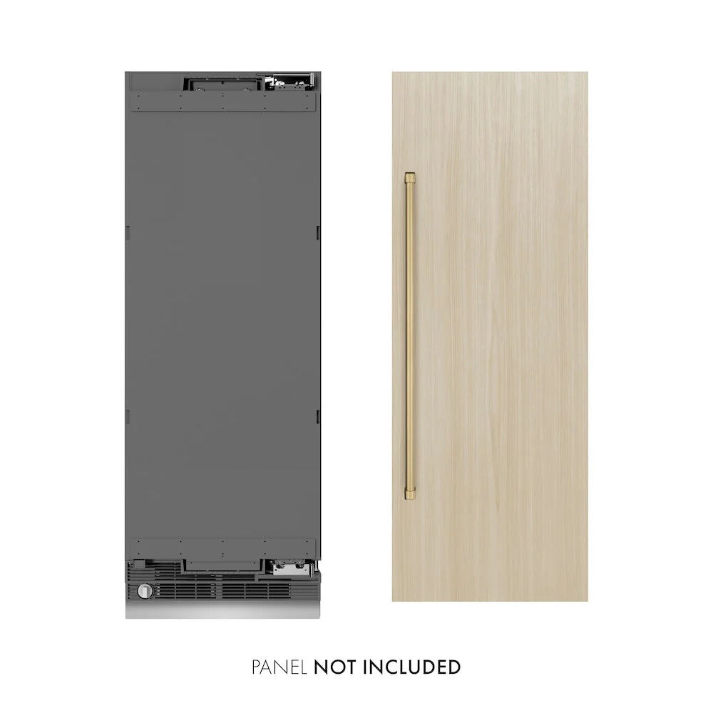 ZLINE Autograph Edition 30 in. 16.7 cu. ft. Panel Ready Column Refrigerator with Graphite Gray Interior and Champagne Bronze Accents (RBCRVZ-30-CB) - Image 2