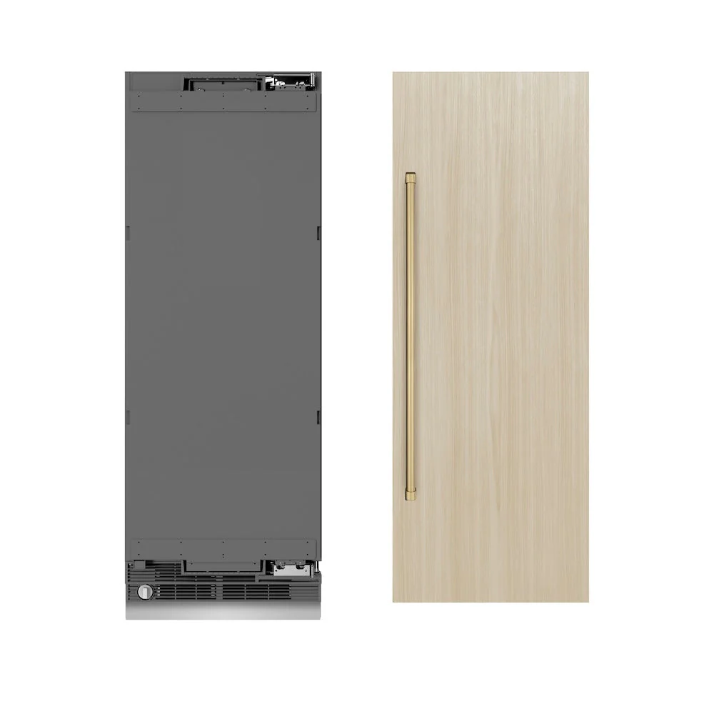 ZLINE Autograph Edition 30 in. 16.7 cu. ft. Panel Ready Column Refrigerator with Graphite Gray Interior and Champagne Bronze Accents (RBCRVZ-30-CB) - Image 3