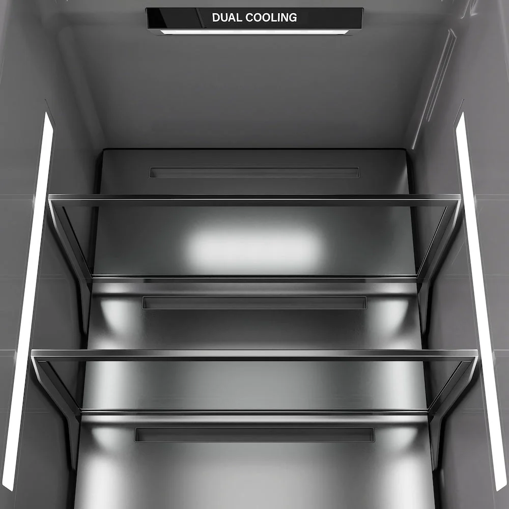 ZLINE Autograph Edition 30 in. 16.7 cu. ft. Panel Ready Column Refrigerator with Graphite Gray Interior and Champagne Bronze Accents (RBCRVZ-30-CB) - Image 8